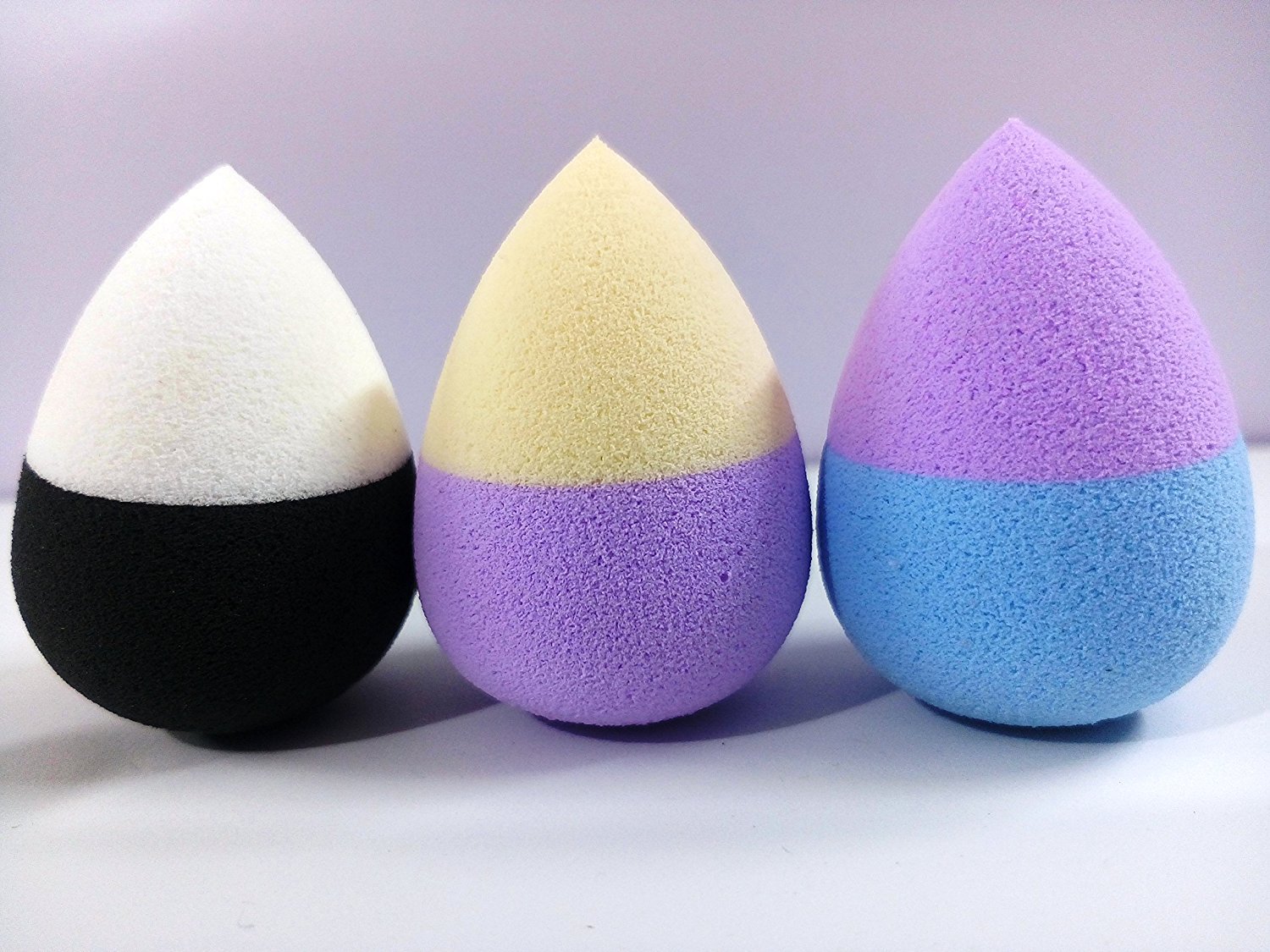 THINK3™ Premium Combine Two Color Mini Size Beauty Flawless Makeup Blender Cosmetic Sponge Puff Pack of 3(Random Color)