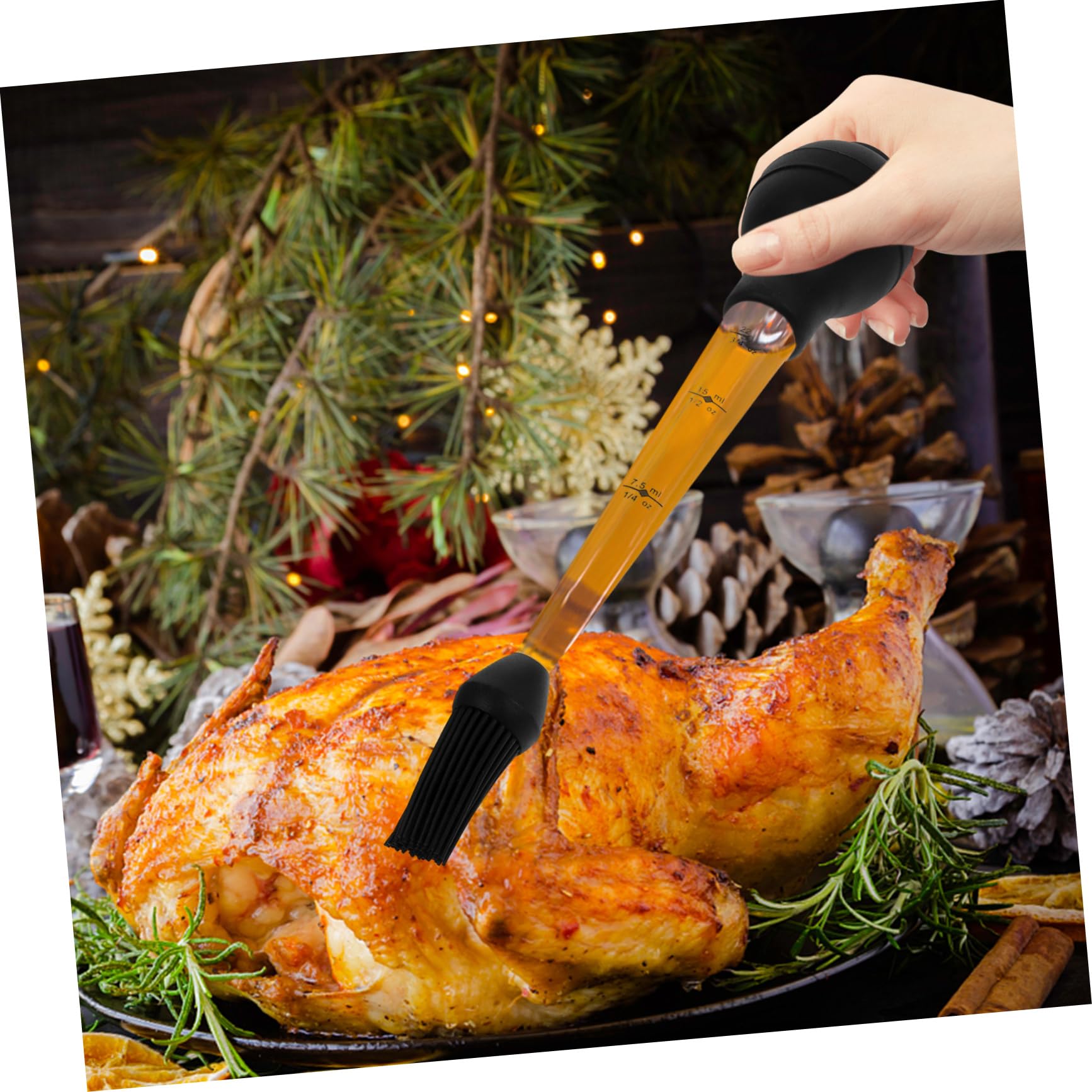 3 Sätze Bratenspritze mit Marinade für Fleisch BBQ und Grill für Truthahn Steak Hähnchen für Restaurant Langlebig und Benutzerfreundlich