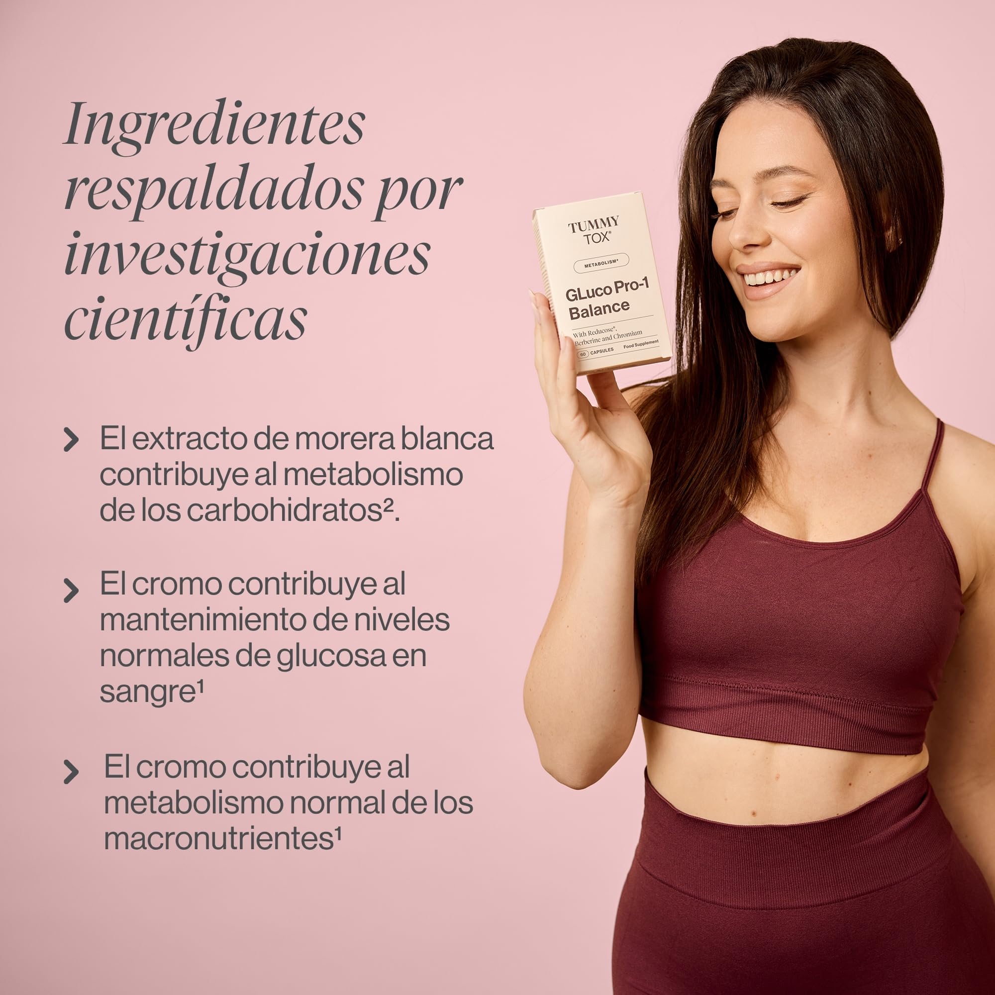 TummyTox GLuco PRO-1 Balance con Berberina 500 mg y Cromo, 60 Cápsulas