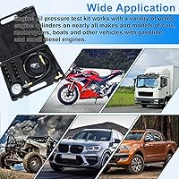 Vista 8 de JoyFans Herramienta probadora de presión de aceite, kit de medidor de presión de aceite de 0-140PSI para sistema de combustible, sensor mecánico