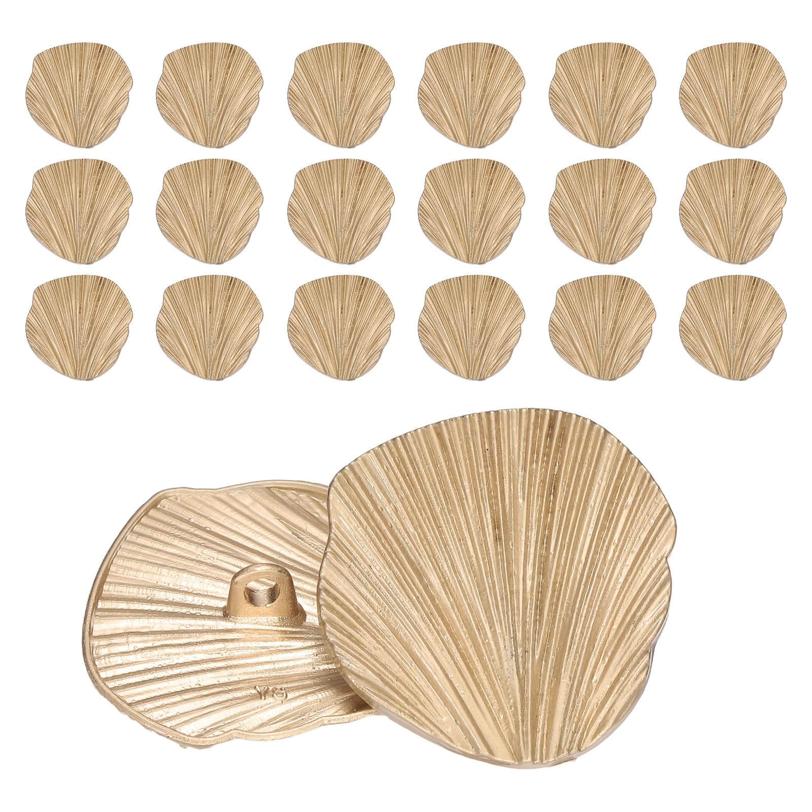 sourcing map 20pcs Metal Shank Gold Buttons, 30mm/1.2inch