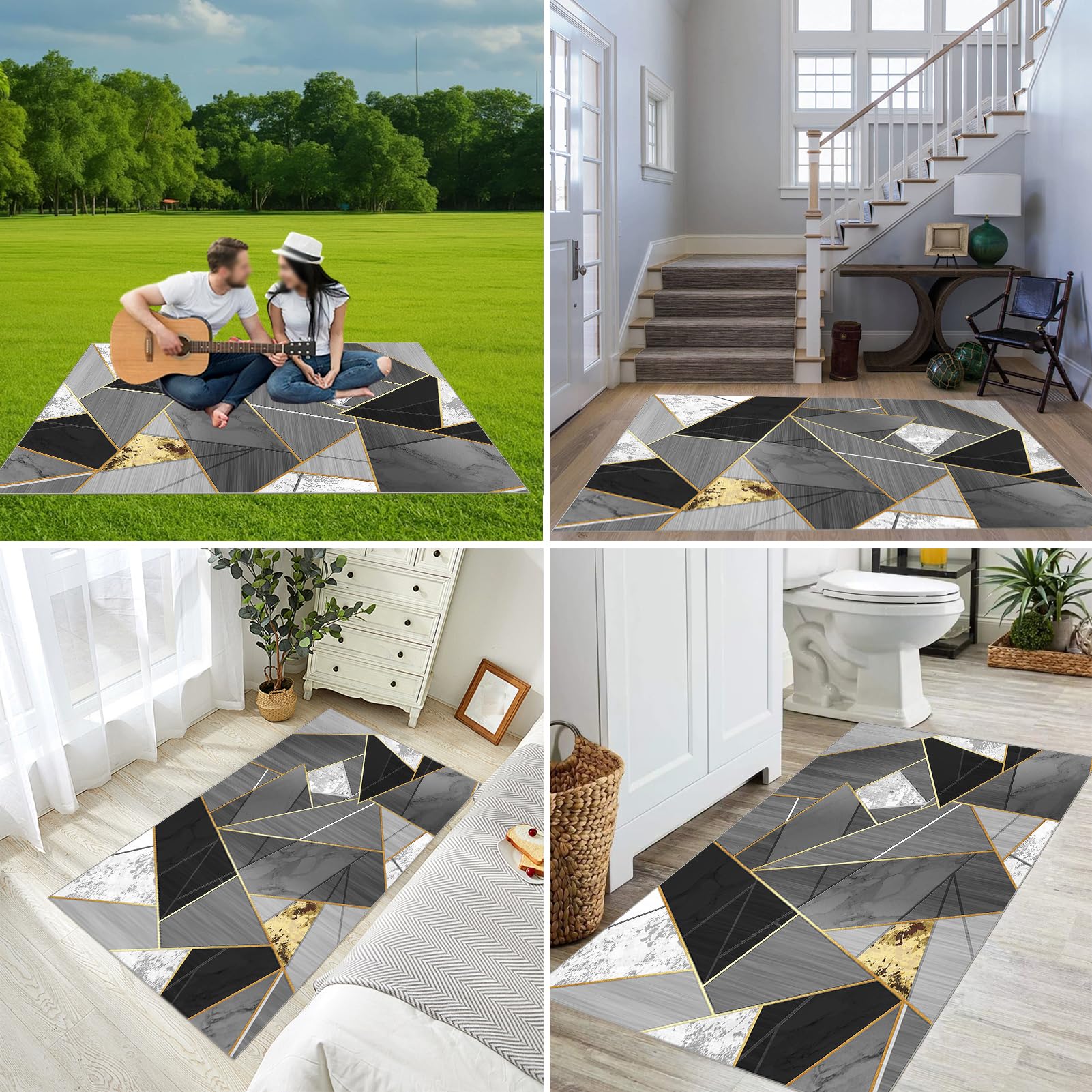 Tapis Chaise de Bureau - Tapis Gaming Sol - Tapis Protection sol Chaise Bureau Antidérapant - 90 x 120 cm Tapis Protecteur de Sol pour fauteuils de Gaming Pour sols durs parquet stratifié carrelage