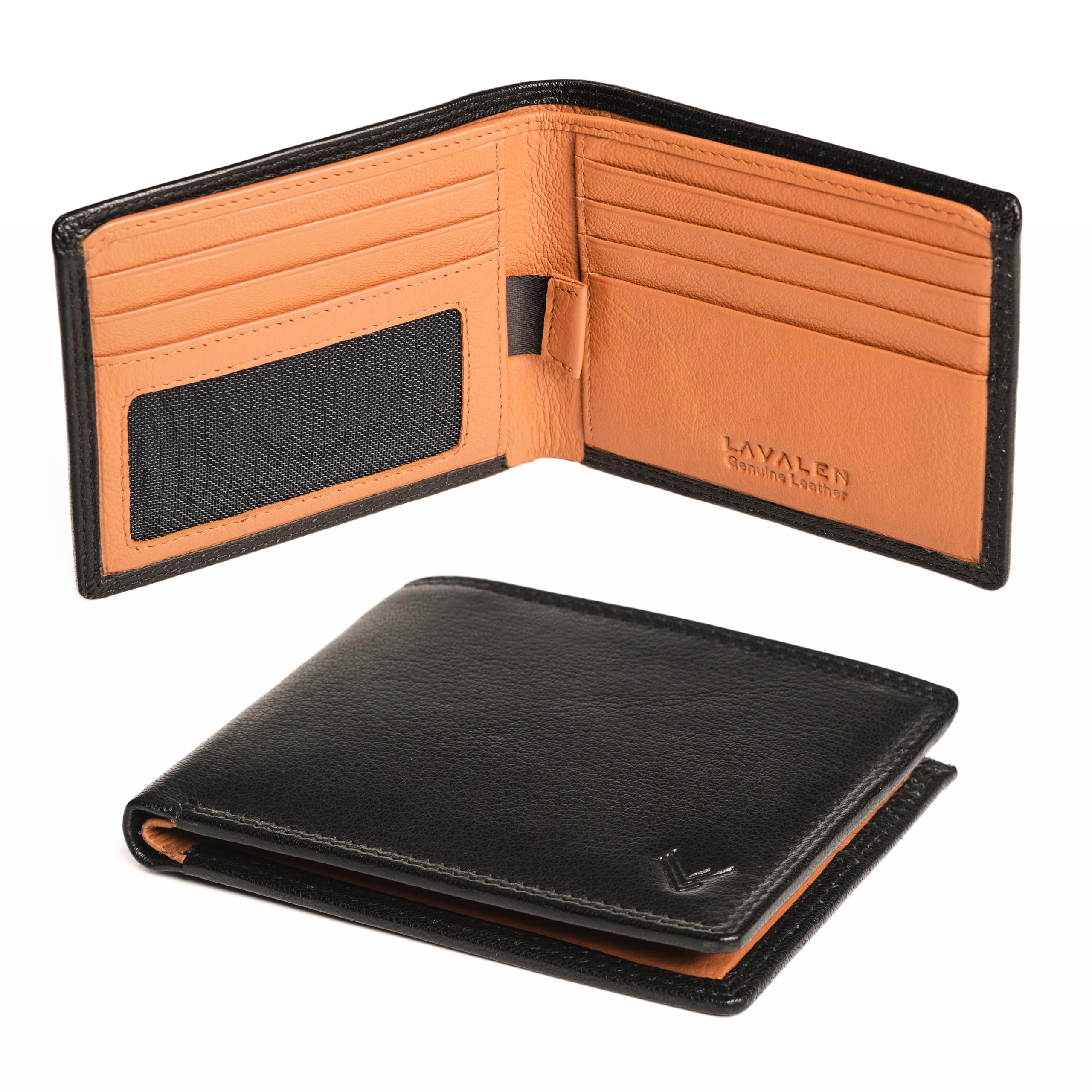 Lavalen Slim Leather RFID Bifold Wallet