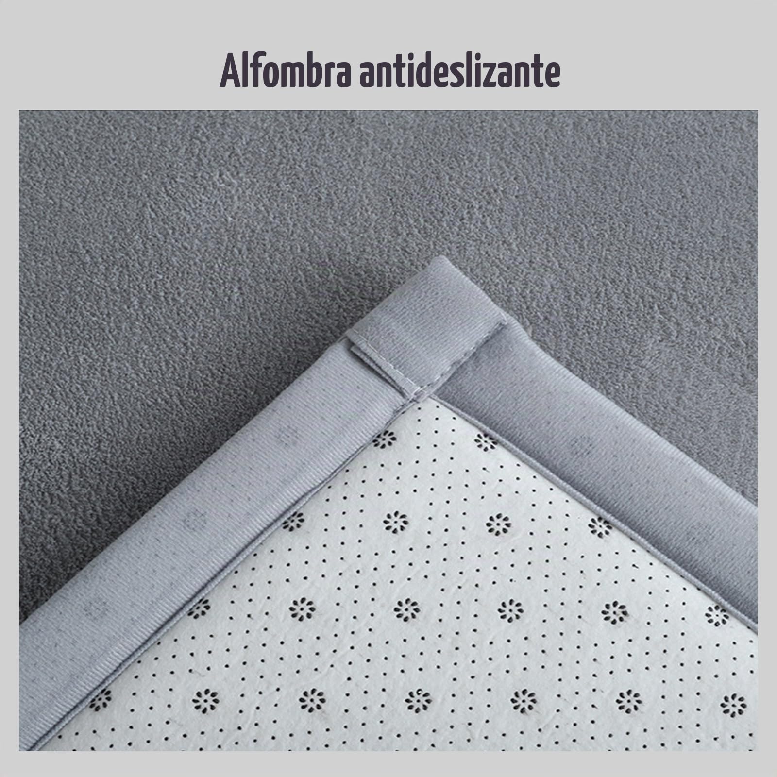 Alfombra Sólido Moderno para Sala de Estar y Habitación de Niños, Antideslizante Terciopelo Coral, Lavable, Tamaño Extra, 80 x 200 cm, 2 cm de Alto