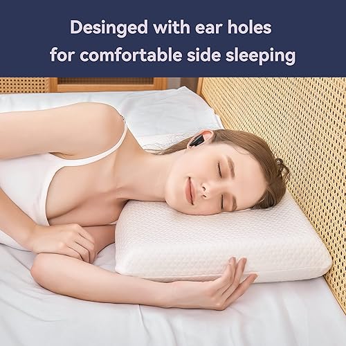 Miniatura 2 de Cilare Almohada de oído con agujero para dormir de lado, almohada de espuma viscoelástica para aliviar el dolor de oído, protección para