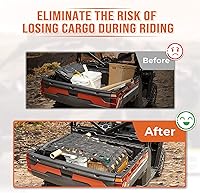 Vista 4 de Kemimoto Heavy Duty UTV Cargo Net Stretchable UTV Roof Rack Bed Rail Cargo Bungee Netting with Straps Compatible with Polaris Ranger General Can am