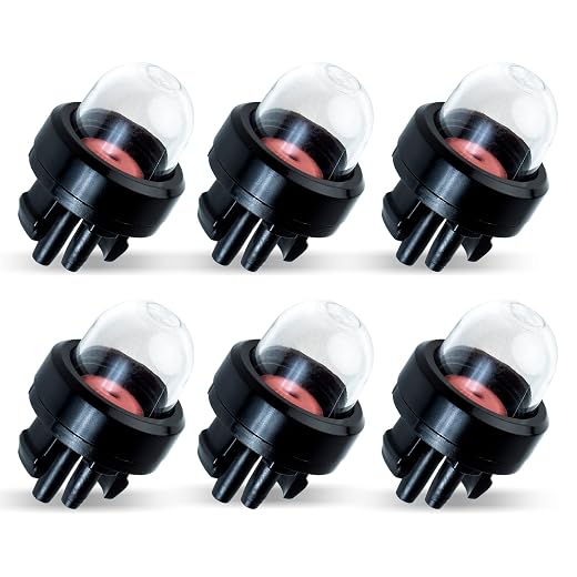 BlueStars 6 Pcs 530047721 503936601 188-512 Primer Bulb - For 2-Cycle Small Engine Poulan PP136 PP136E PP330 Echo Chainsaw Ryobi BP42 Homelite Bolens String Trimmer Leaf Blower 125B 125BX 125BVX