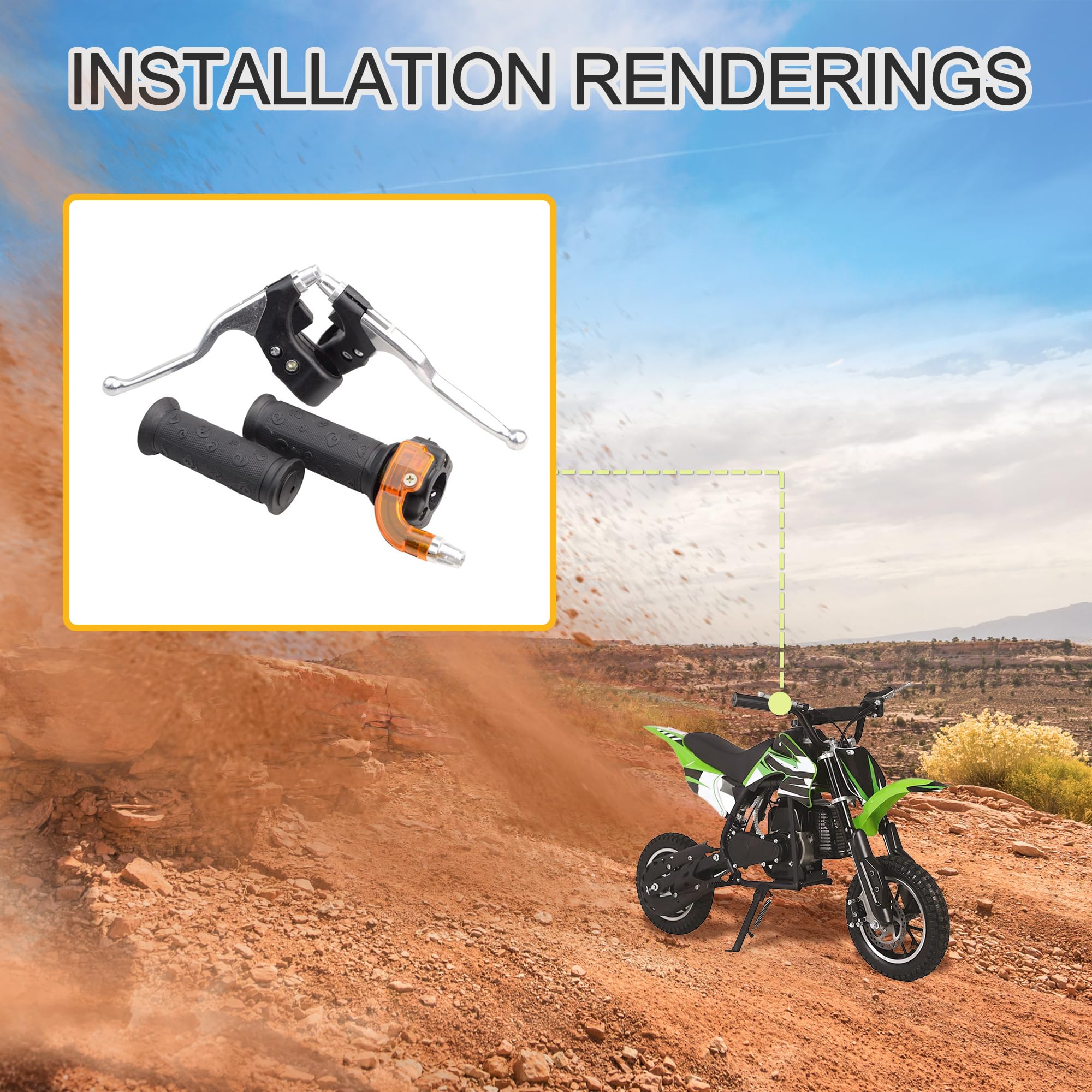 Câble De Frein Gauche 22 Mm – Universel Pour ATV, Mini Moto, Quad – Longueur 1,45 M, PVC/Acier – Amélioration Freinage