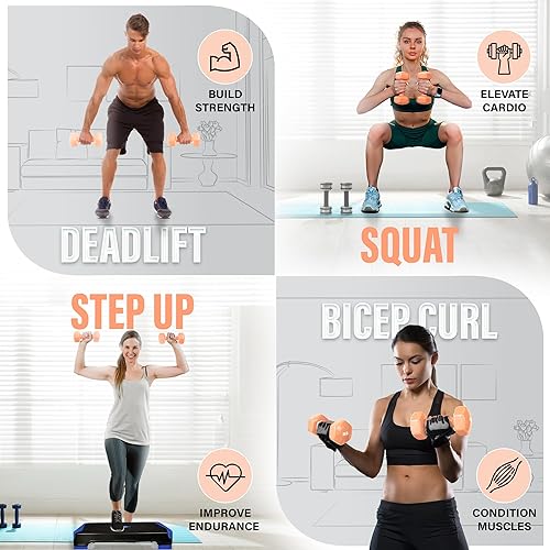 Miniatura 3 de Yes4All Mancuernas hexagonales de vinilo, juego de 2 mancuernas para gimnasio en casa y entrenamiento de fuerza (opciones de peso de 2 a 15 libras)