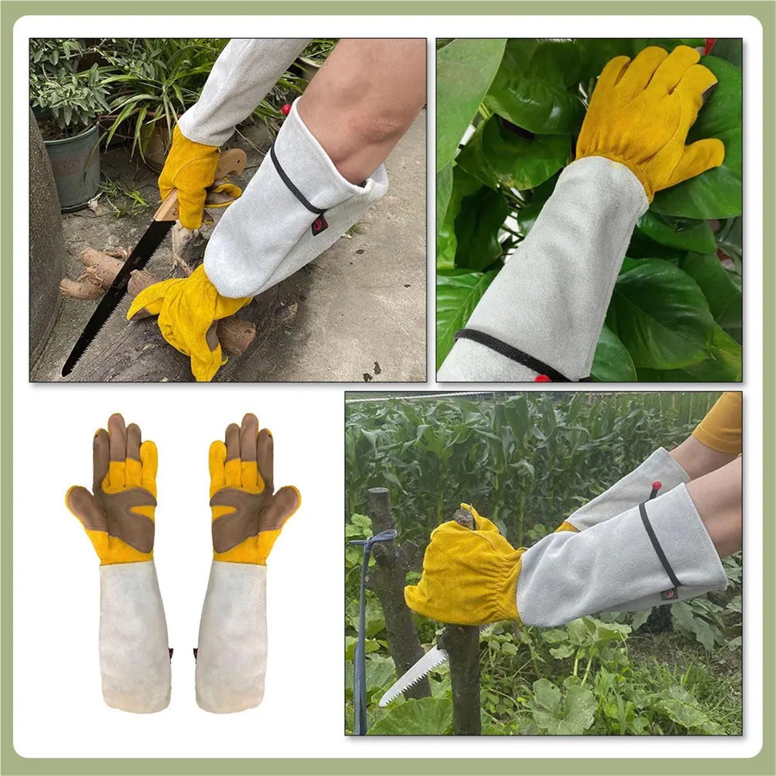 Gartenhandschuhe Lang 1 Stück Gartenhandschuhe mit langem Schlauch for Beschneiden, Jäten, Pflanzen im Freien, Gartenarbeit