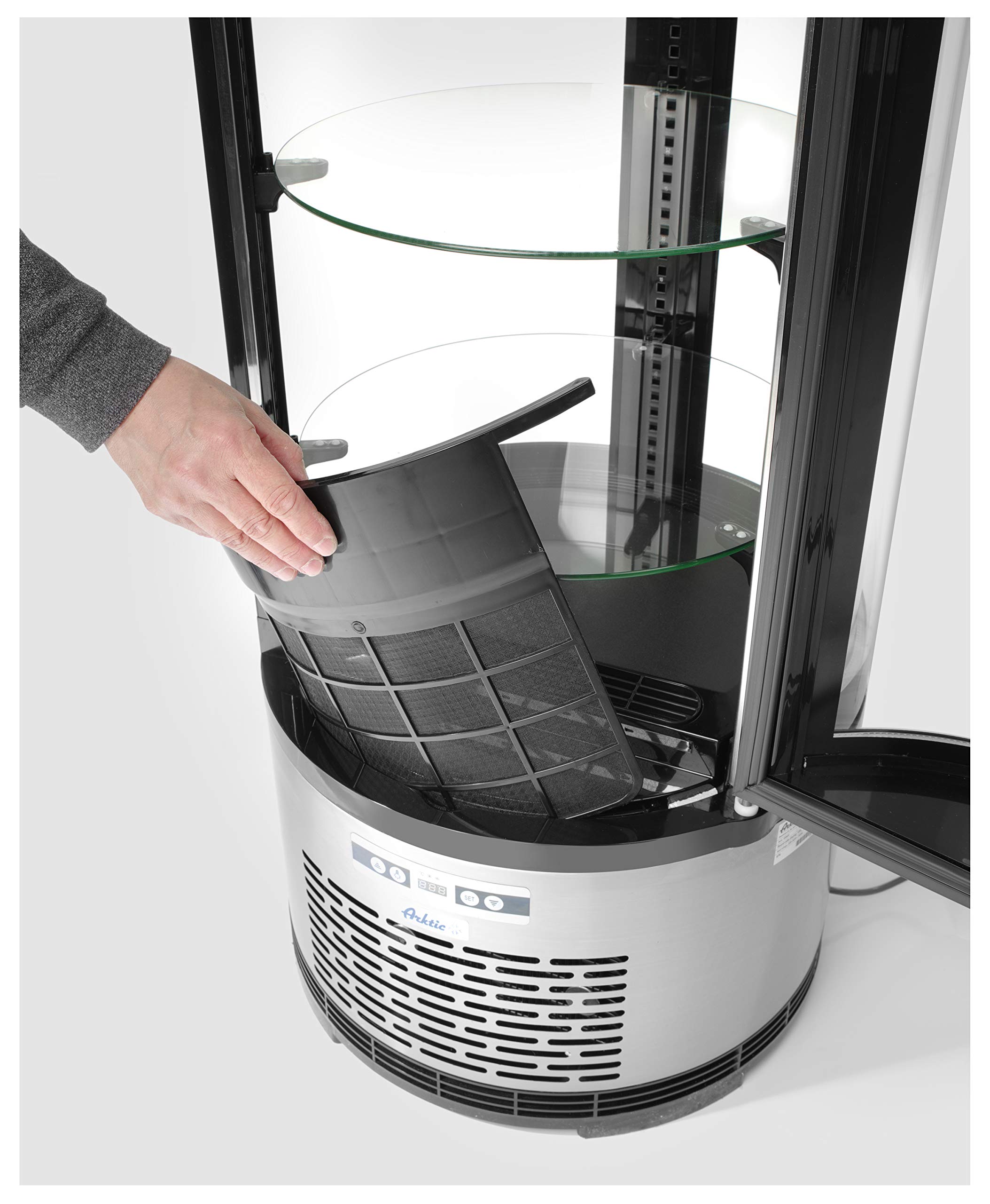 HENDI Expositor redondo para repostería (100 litros) - 100 L - 230V / 210W - 2/6˚C - ø480x(H)1030 mm