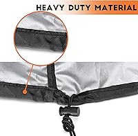 Vista 6 de Cubierta de tambor de 55 galones con cordón, cubierta de tambor ajustable elástica para barril, barril de lluvia universal, protección para todo