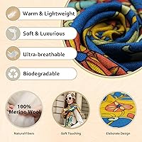 Vista 110 de DANA XU Manta de pashmina extragrande 100% de lana merina, bufanda de viaje, bufanda de cachemira para mujer, otoño e invierno, chal de gran