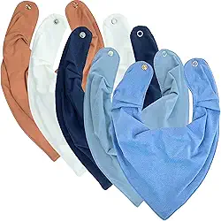 Babador Bandana Forro Impermeavel, Kit 5 unidades, Yandoo