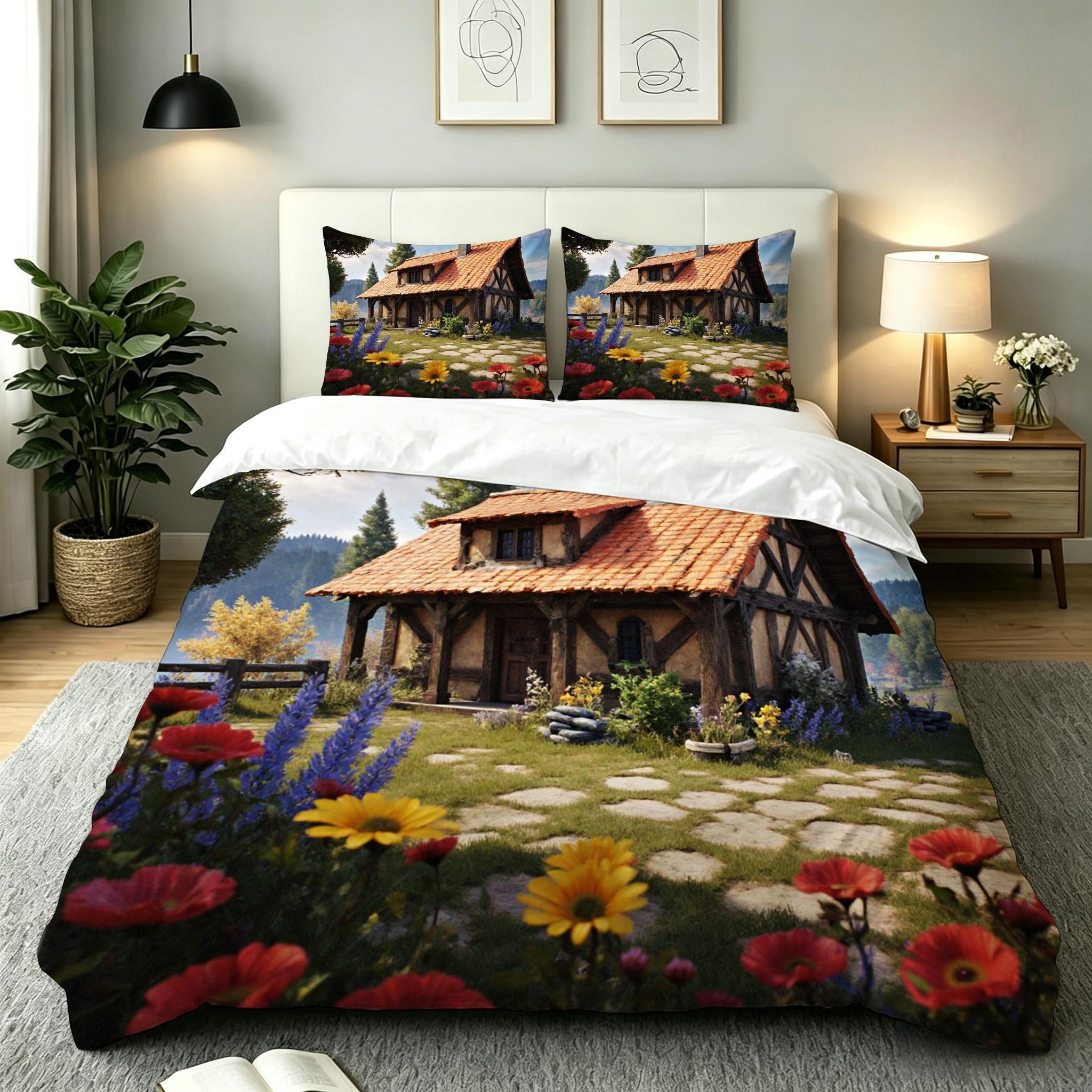 Housse de couette 220x240 cm fleurie pour transformer votre chambre en cocon de douceur