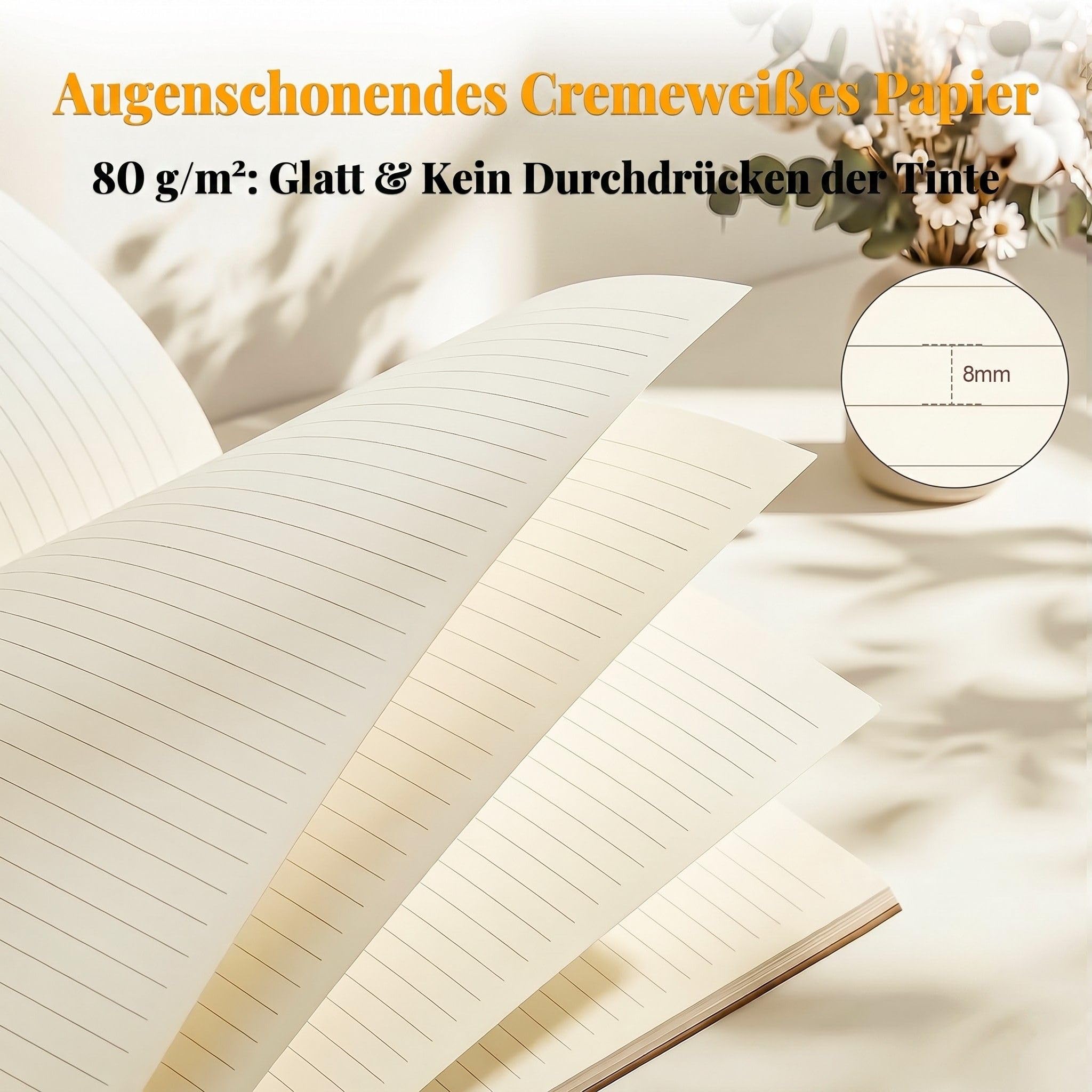 VEESUN Notizbuch A5 Liniert 50er Set Notizheft 30 Blatt Notizblock