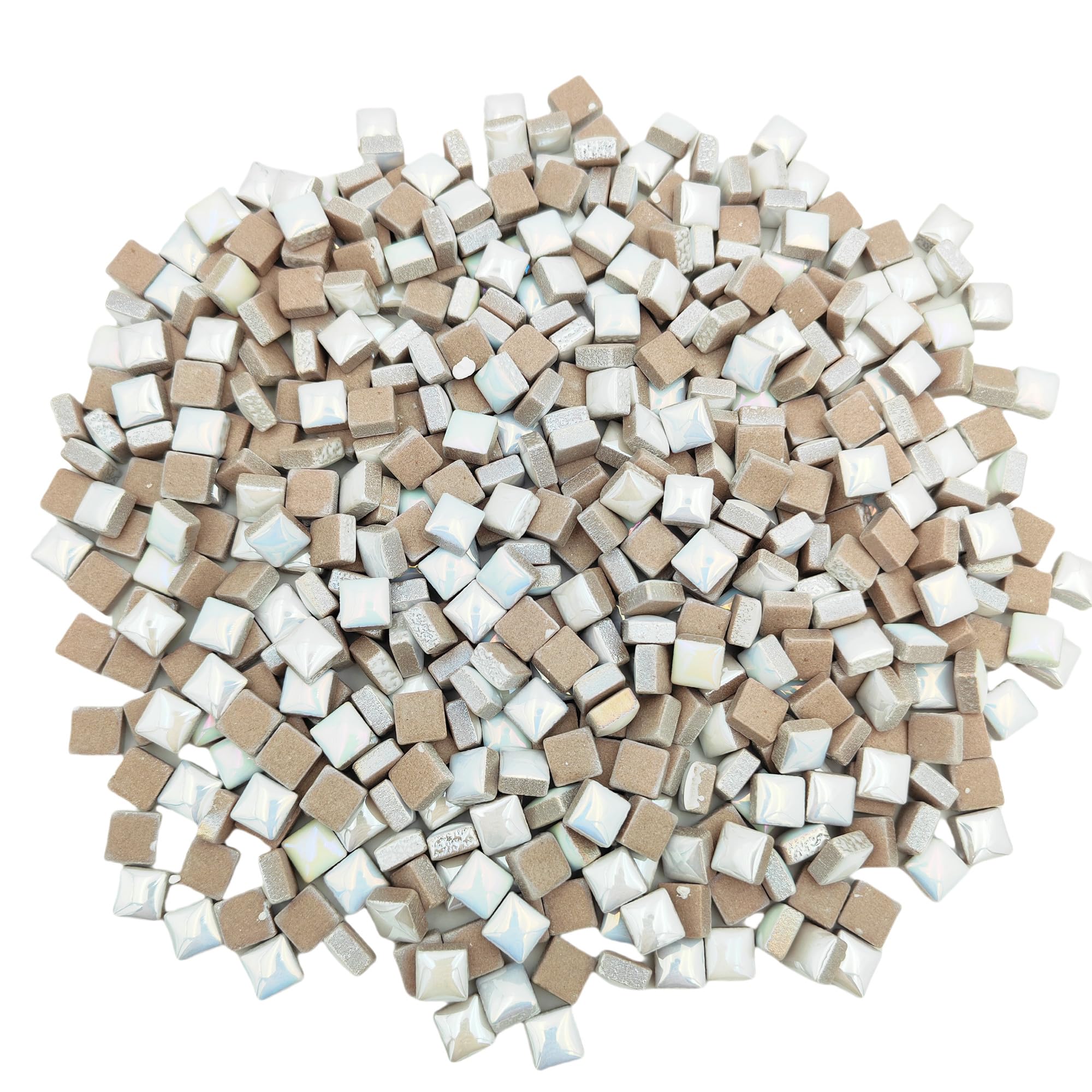 Azulejos cuadrados de mosaico de cerámica de 500 g, 500 piezas de 1 x 1 cm, hechas a mano, piezas creativas de micro mosaico para amantes, proyectos de mosaico de bricolaje y decoración del hogar