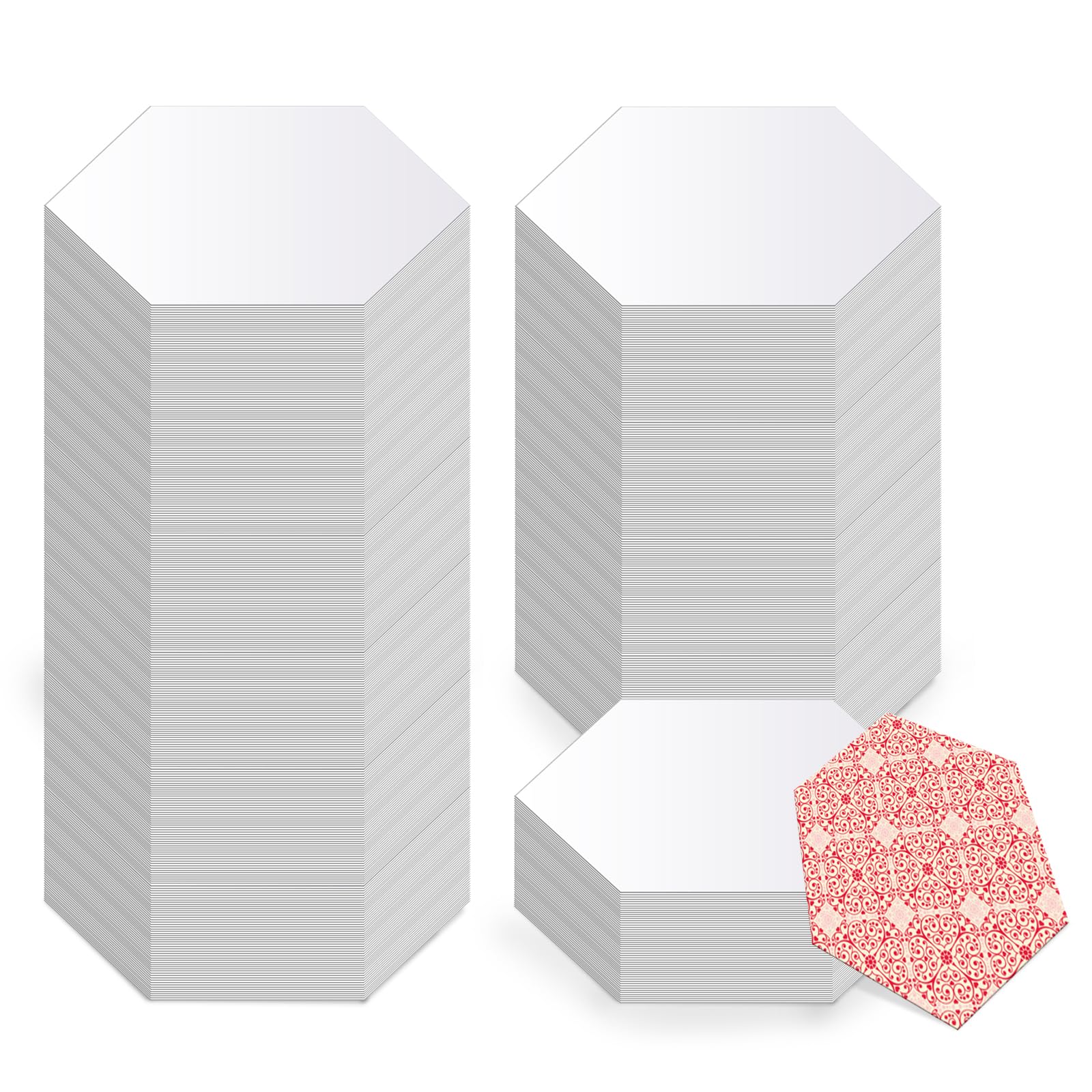 Veroave Quilting Templates, 400 Count Hexagon Paper Piecing for Quilting