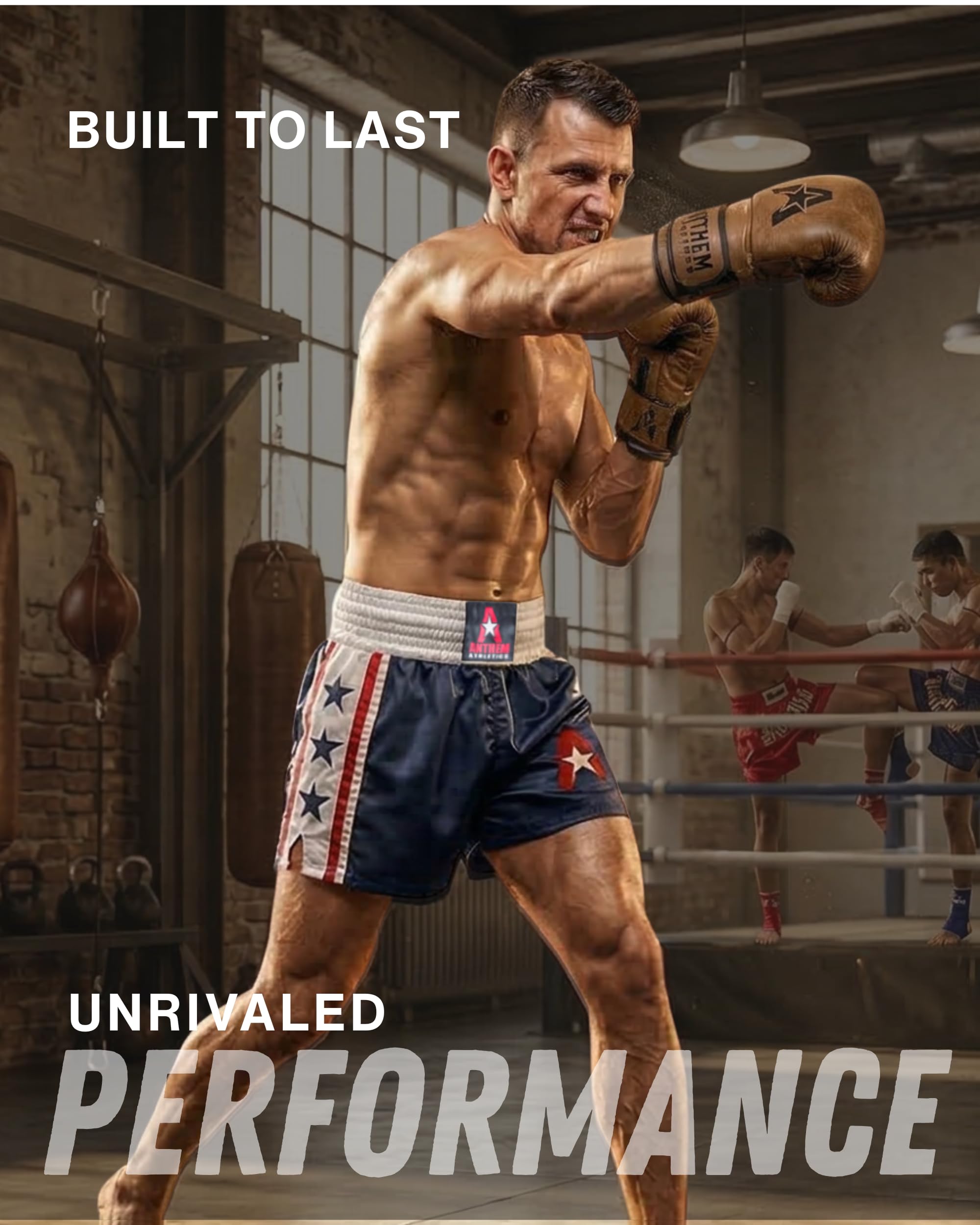 Anthem Athletics Klasyczne spodenki Muay Thai - krótkie spodenki bokserskie dla mężczyzn i kobiet