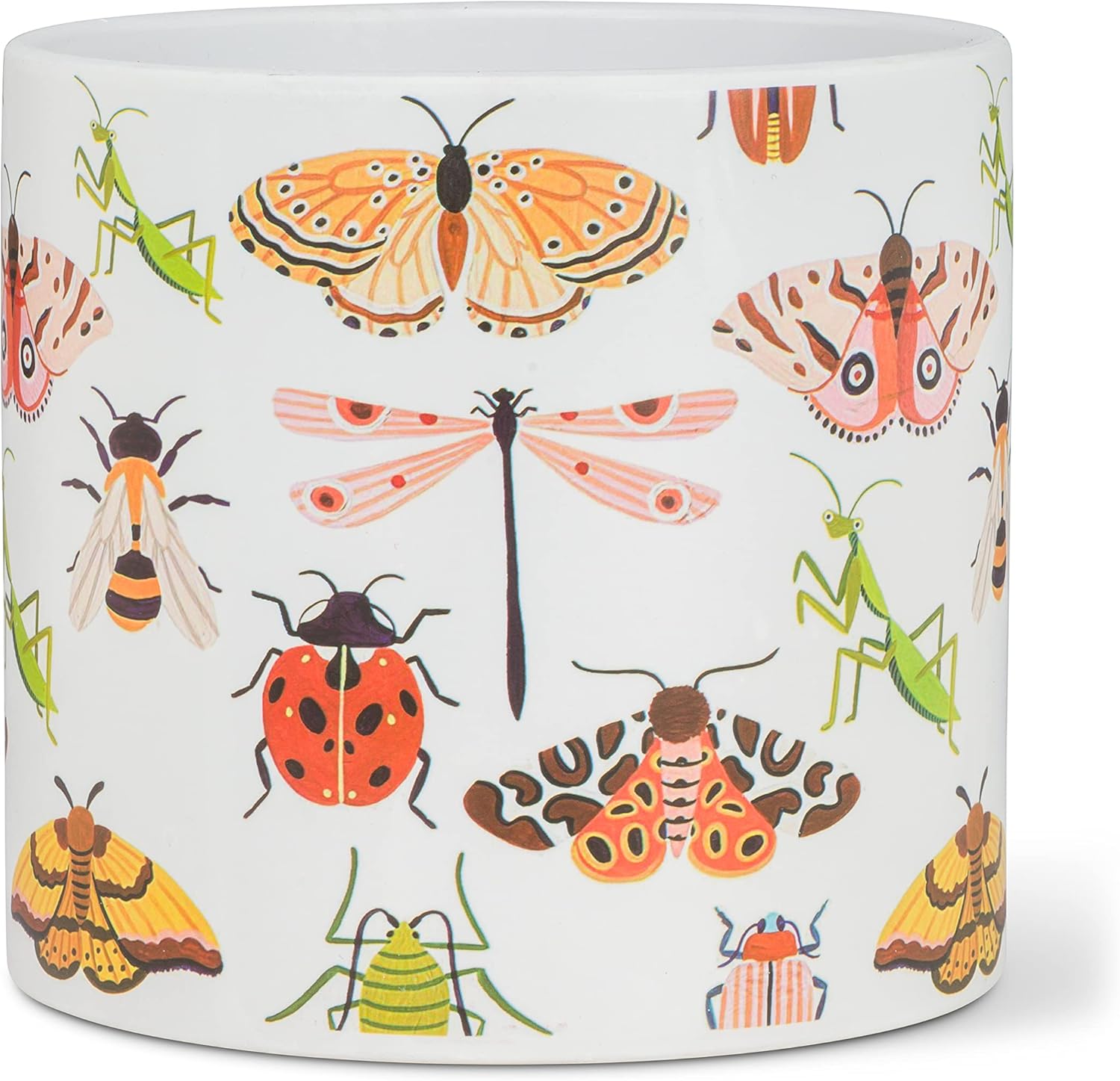 Abbott Collection Large Allover Bugs Planter-6.5" D