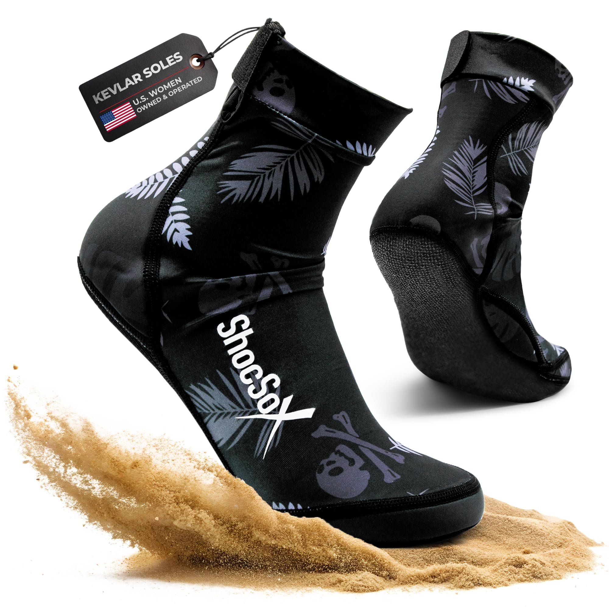 ShocSox Beach Volleyball Socks and Sand Soccer Socks with Kevlar Soles Longest Lasting Beach Socks