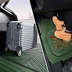 CAR PASS Caoutchouc lourd Car Mats avec liner de cargaison, en poudre Car Tapis de sol et tapis de coffre tout temps, Trim-to-Fit universel pour VUS Camions Sedans, étanche antidérapant, trimmable V12 Vert olive