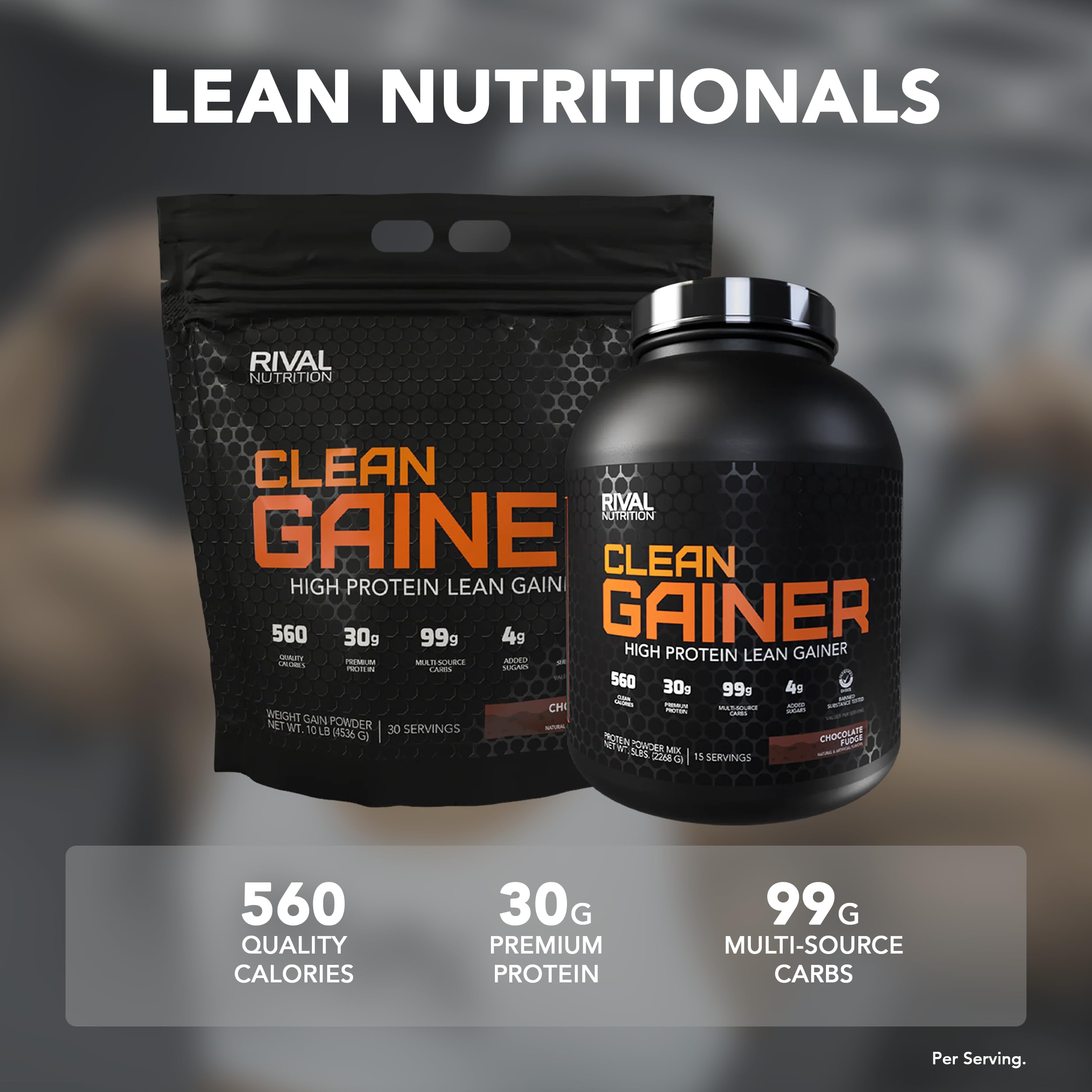 Amazon.com: RIVAL NUTRITION Clean Gainer I High Protein Lean
