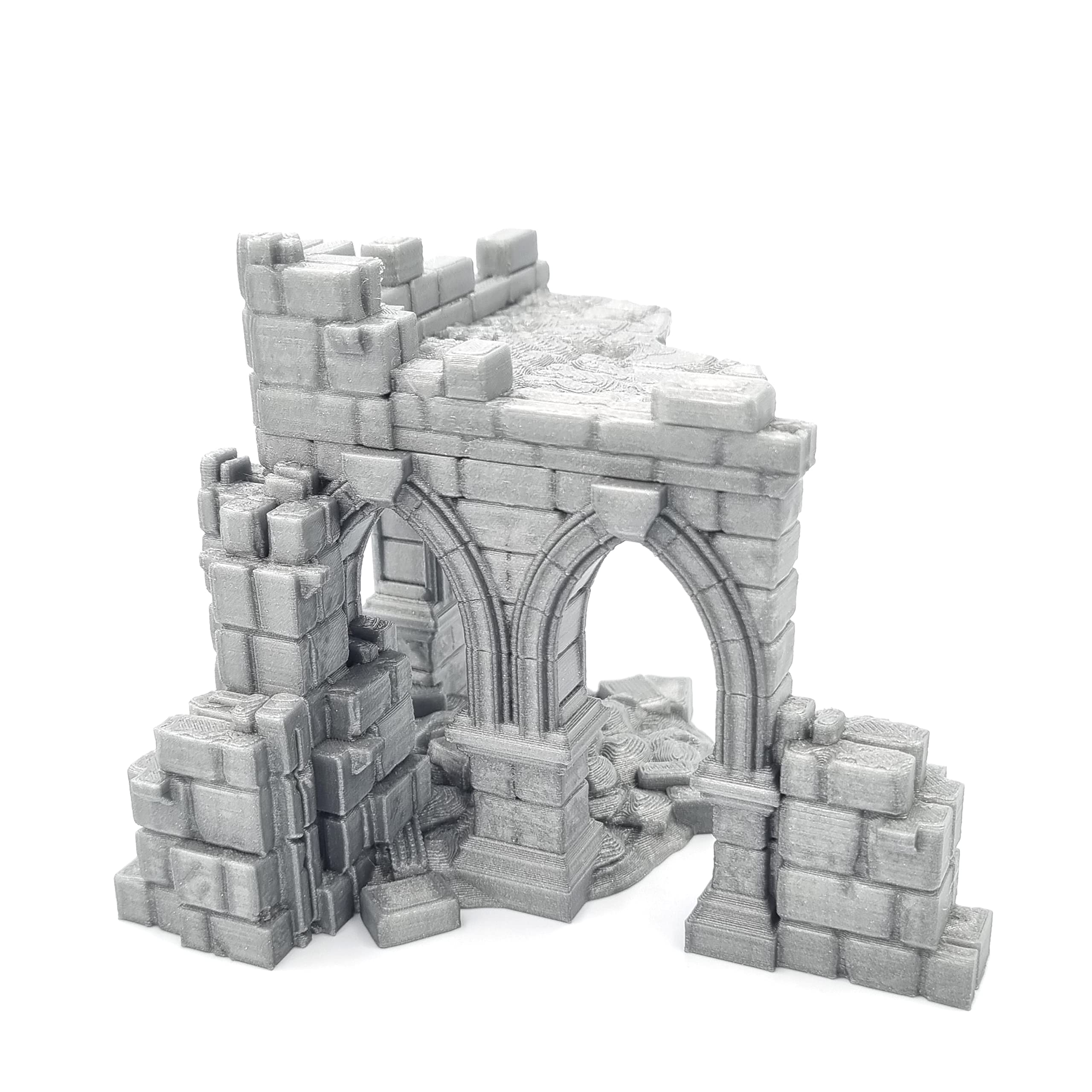 QP3D - Murs en Ruine de Combat, Paysage de Terrain 28-32 mm pour Wargames et RPG, Accessoires DND, D&D, Impression 3D