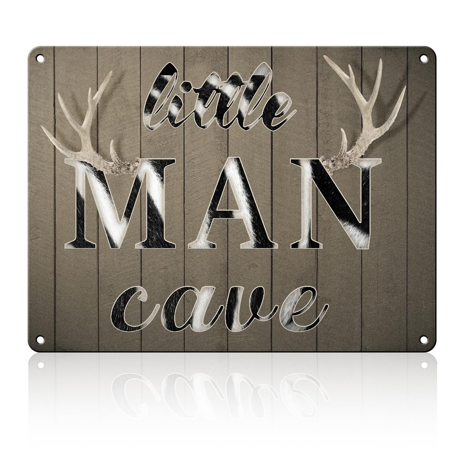 Anceky Vintage Tin Sign Little Man Cave Metal Sign Funny Wall Decor for Cafe Bar Plub Garage Home 12×8 Inch