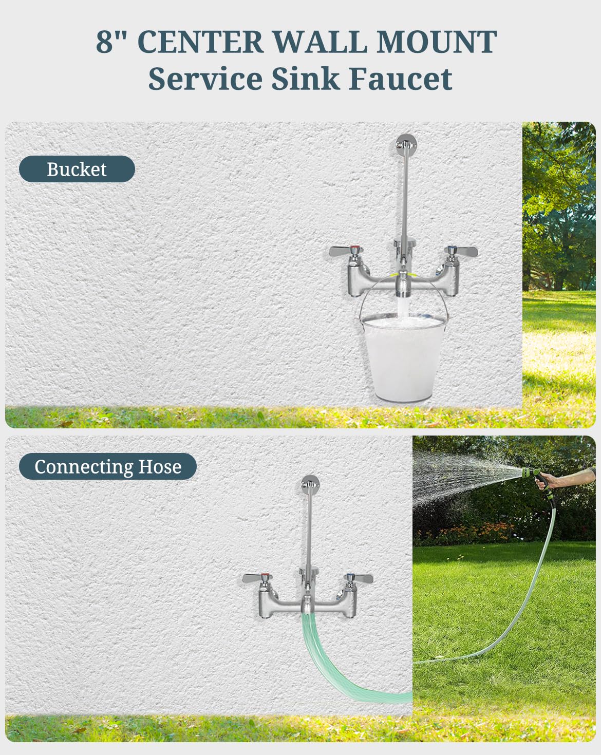 Commercial Sink Faucet with Vacuum Breaker -5
