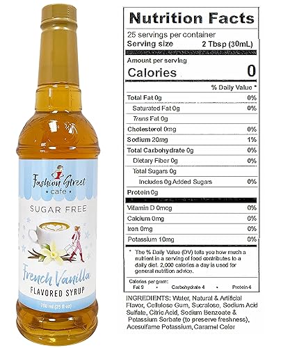Miniatura 2 de Fashion Street Cafe Jarabe de sabor sin azúcar 25.4 fl oz25 fl oz (vainilla francesa)