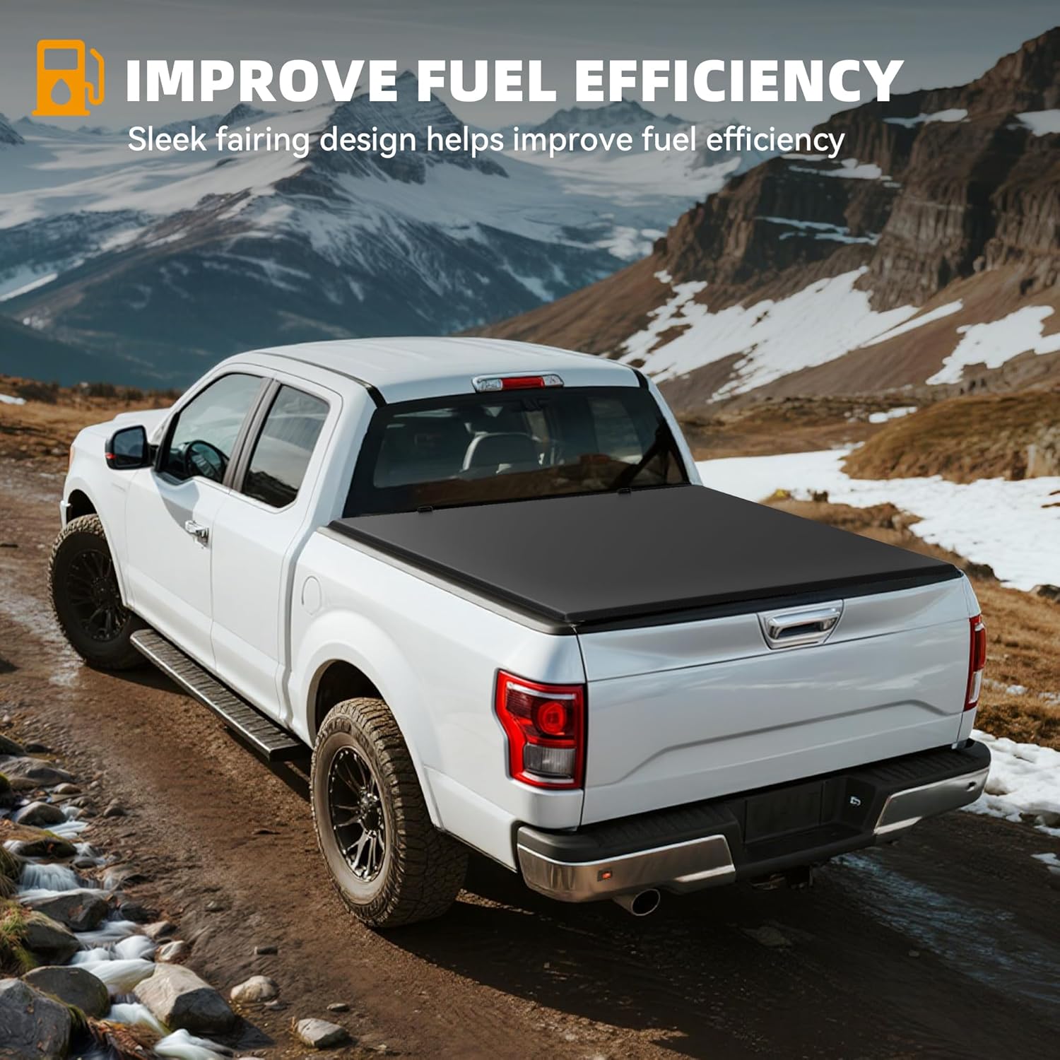 Soft Tri-fold Tonneau Cover Fit for Ford Maverick 2022 2023 2024 2025 2026, 4.5 ft Bed