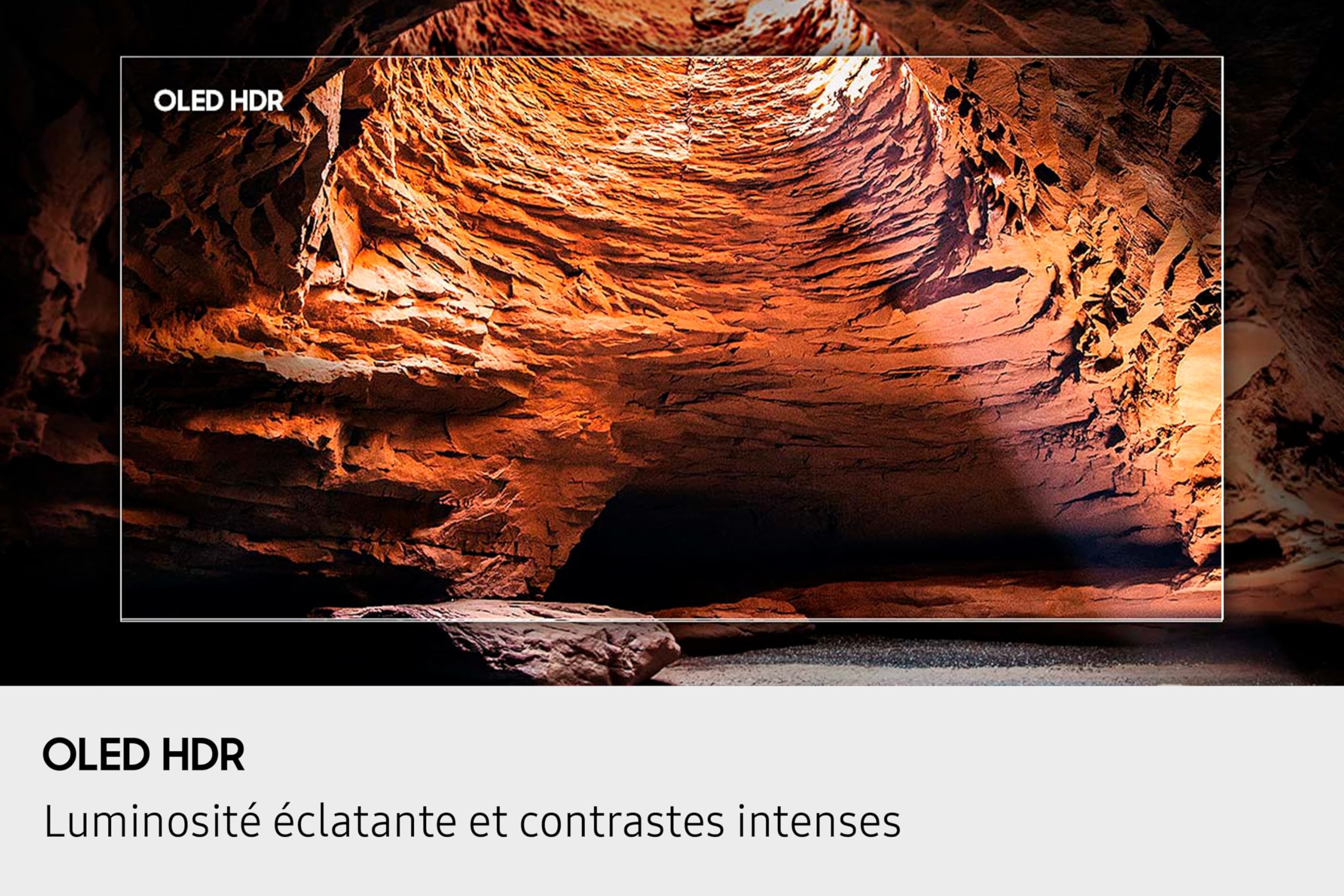 Samsung TV AI 55 Pouces OLED S85F 2025 4K Smart TV, Processeur NQ4 AI Gen2, WiFi, Airplay, HDR, Q-Symphony, OTS Lite, Gaming Hub, Bixby, Knox Security, Suivez Le Sport et Les Matchs de Football en 4K