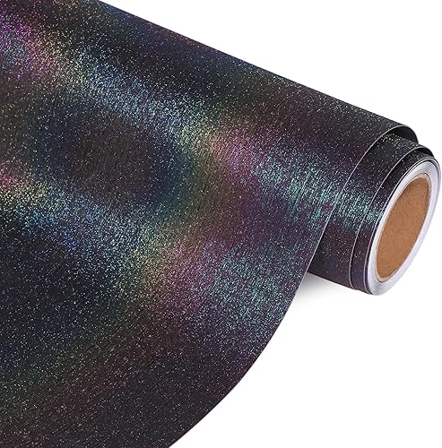 VINYL FROG Rollo de vinilo adhesivo 12 pulgadas x 8 pies con patrón impreso cepillado de alta calidad para diseños de tazas, álbumes de recortes,