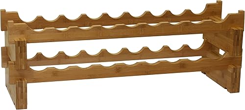 Miniatura 2 de Oceanstar estante para vinos de bambú para 18 botellas