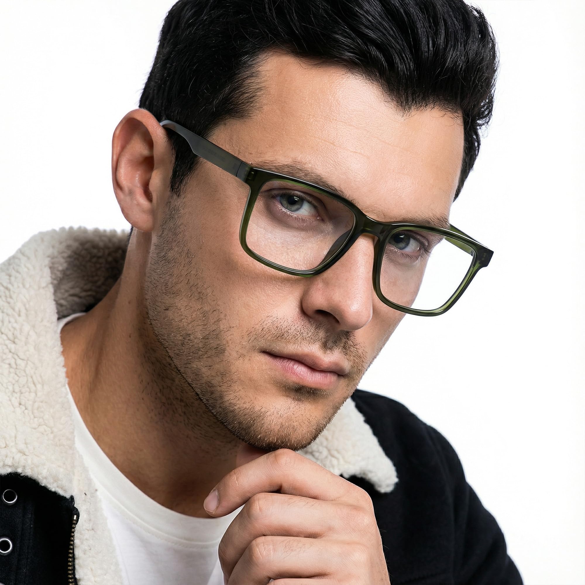LENSKART BLU | Zero Power Blue Cut Computer Glasses | Anti Glare, Lightweight & Blocks Harmful Rays | UV Protection Specs | Men & Women | Medium | LB E14454 1