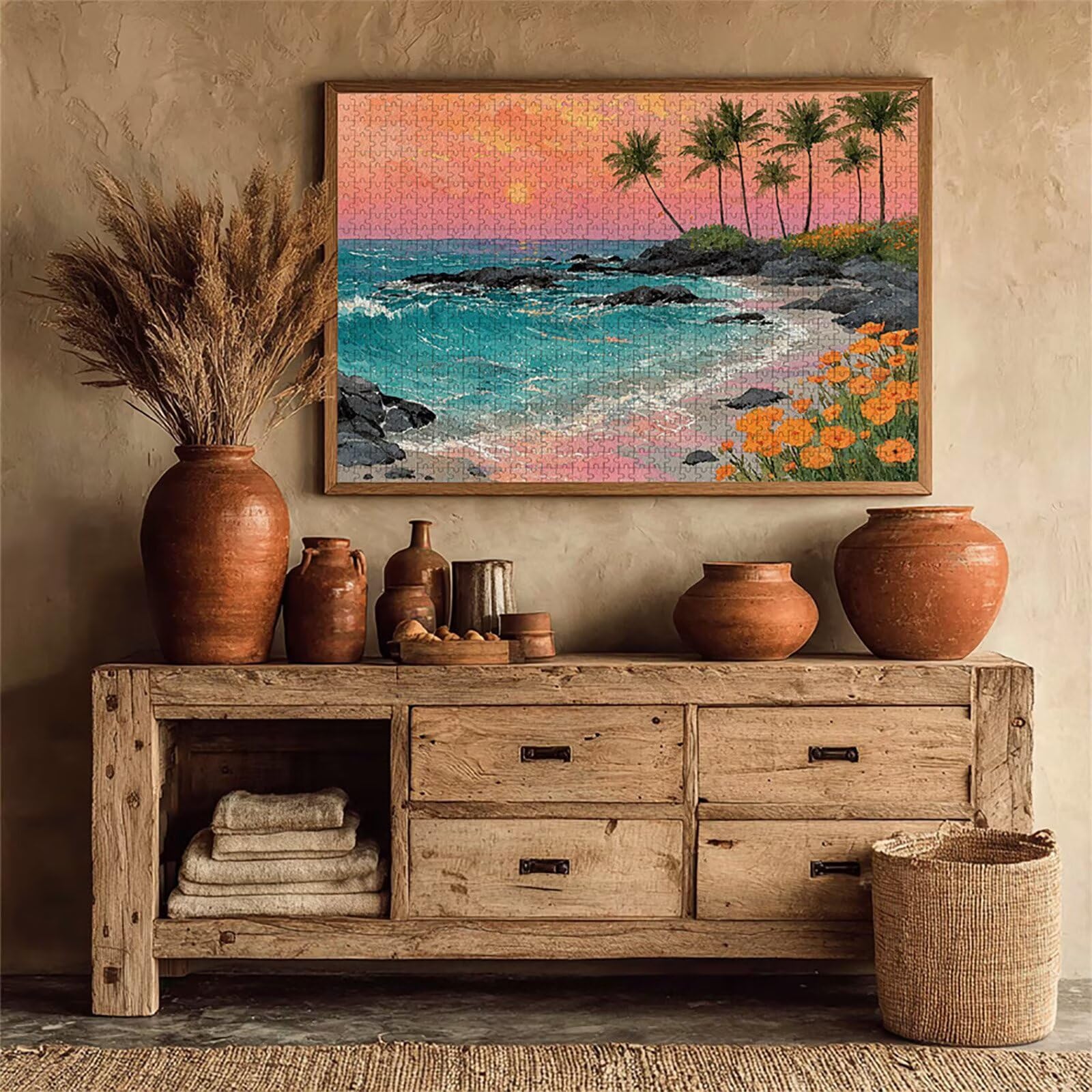 Puzzle z motywem zachodu słońca, 4000 elementów dla dorosłych, drewniane puzzle "zrób to sam", 141 x 87 cm, drewniane puzzle dla całej rodziny, sprytne zagadki, dekoracyjne puzzle, gra zręcznościowa