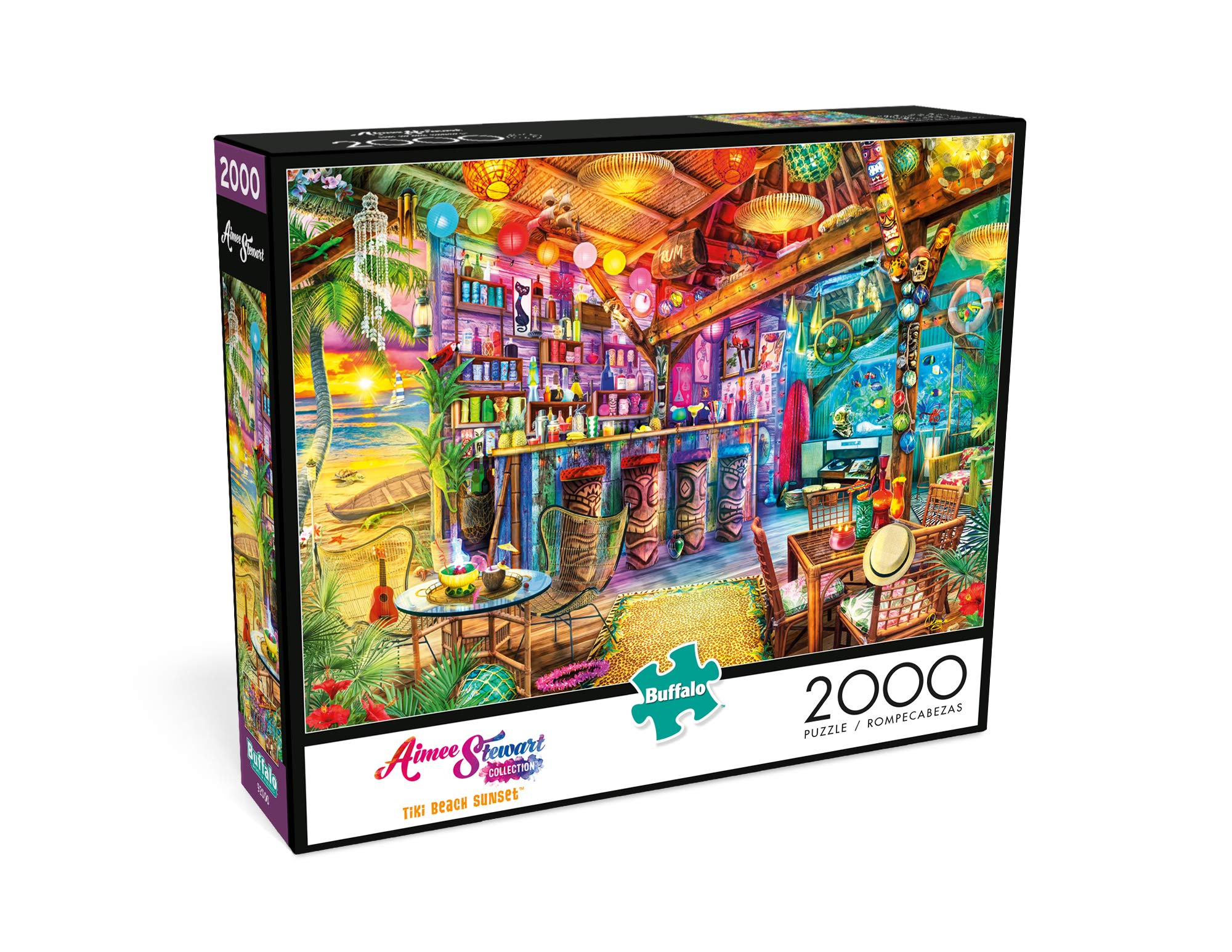 TUC 景品　32個　最安価！！ Amazon.com: Buffalo Games - Aimee Stewart - Tiki Beach Sunset