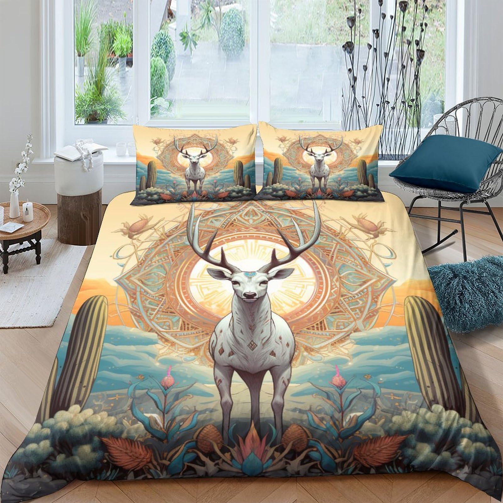Stampato in 3D Pronipote tibetano Copertina Stampata Microfibra Disegnata Biancheria Da Letto Cura Facile Set 3 Pezzi,Double（200x200cm）, Per Ragazzi Adulti