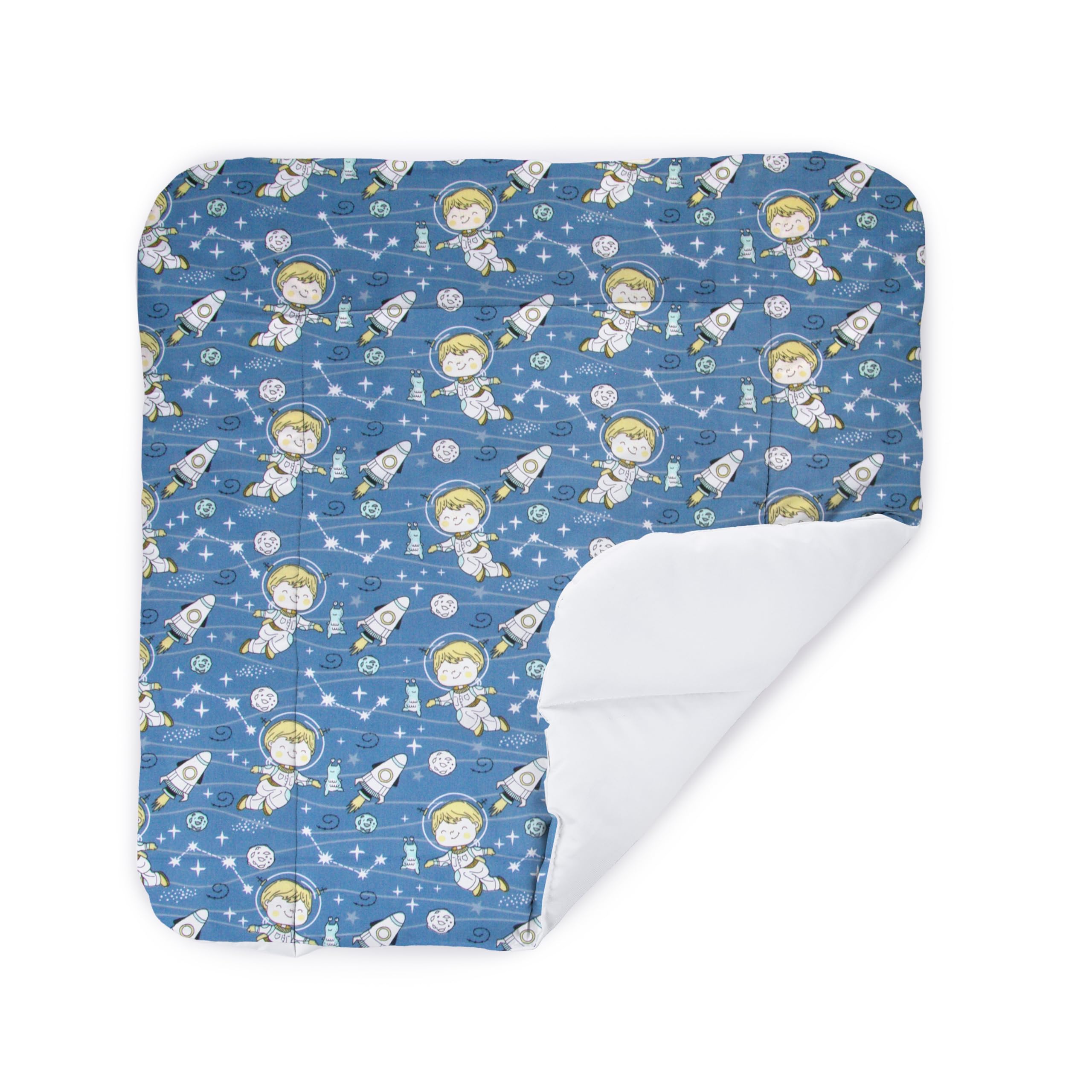 Balbina® Wickelunterlage Wasserdicht Wickeltischauflage für Wickelkommoden baumwolle 70x70 I Kosmos