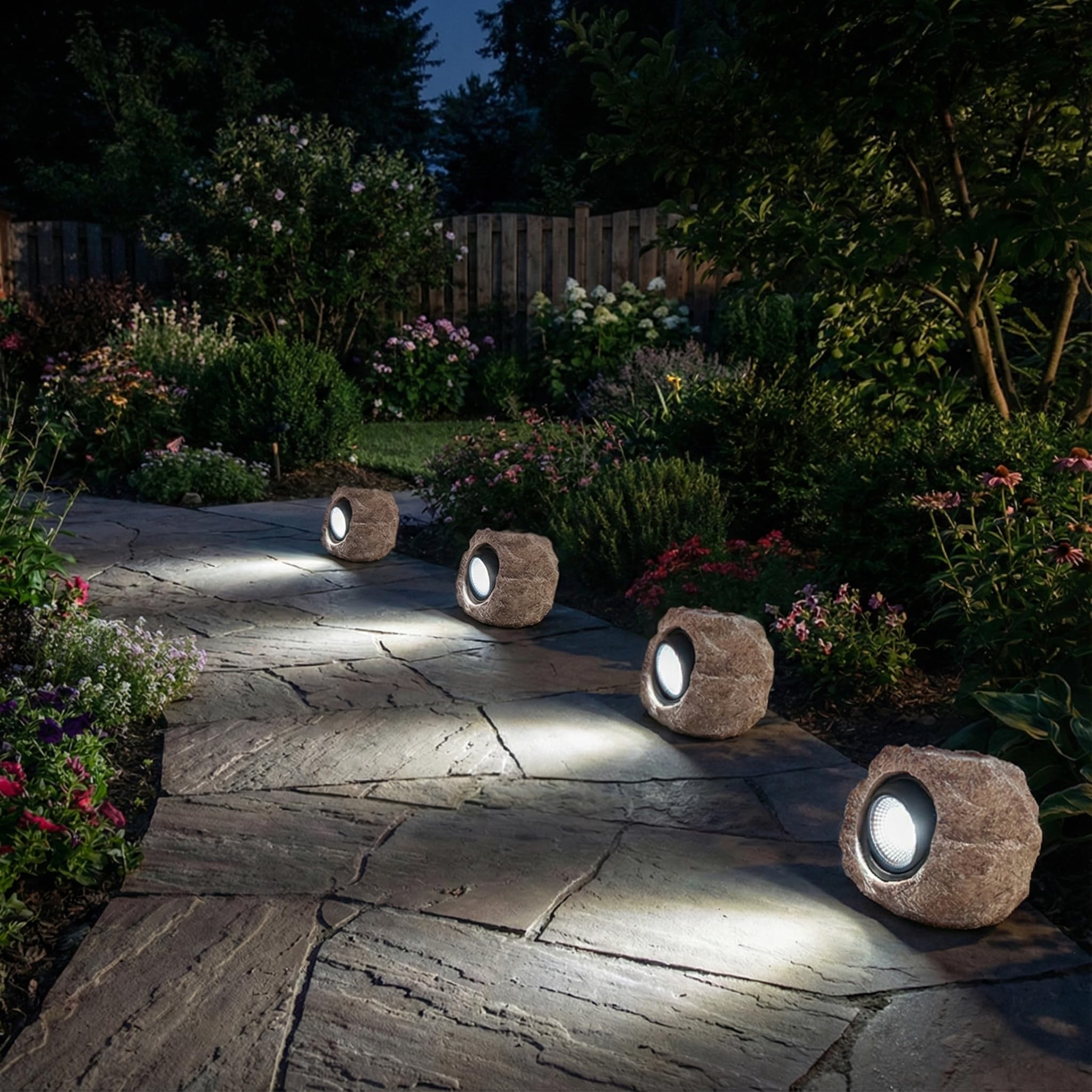 Candieslife Luci solari da giardino per esterni decorative (2 confezioni)