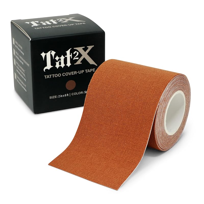 Fita para Cobertura de Tatuagem Tat2X Sienna, Rolo de 1,83 m x 5,08 cm