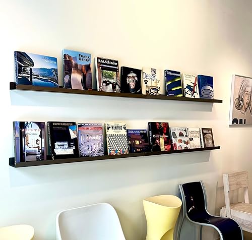 Miniatura 2 de DIY CARTEL Estante de pared de metal flotante hecho en Estados Unidos, repisa para fotos, acero fabricado en Estados Unidos, estante industrial