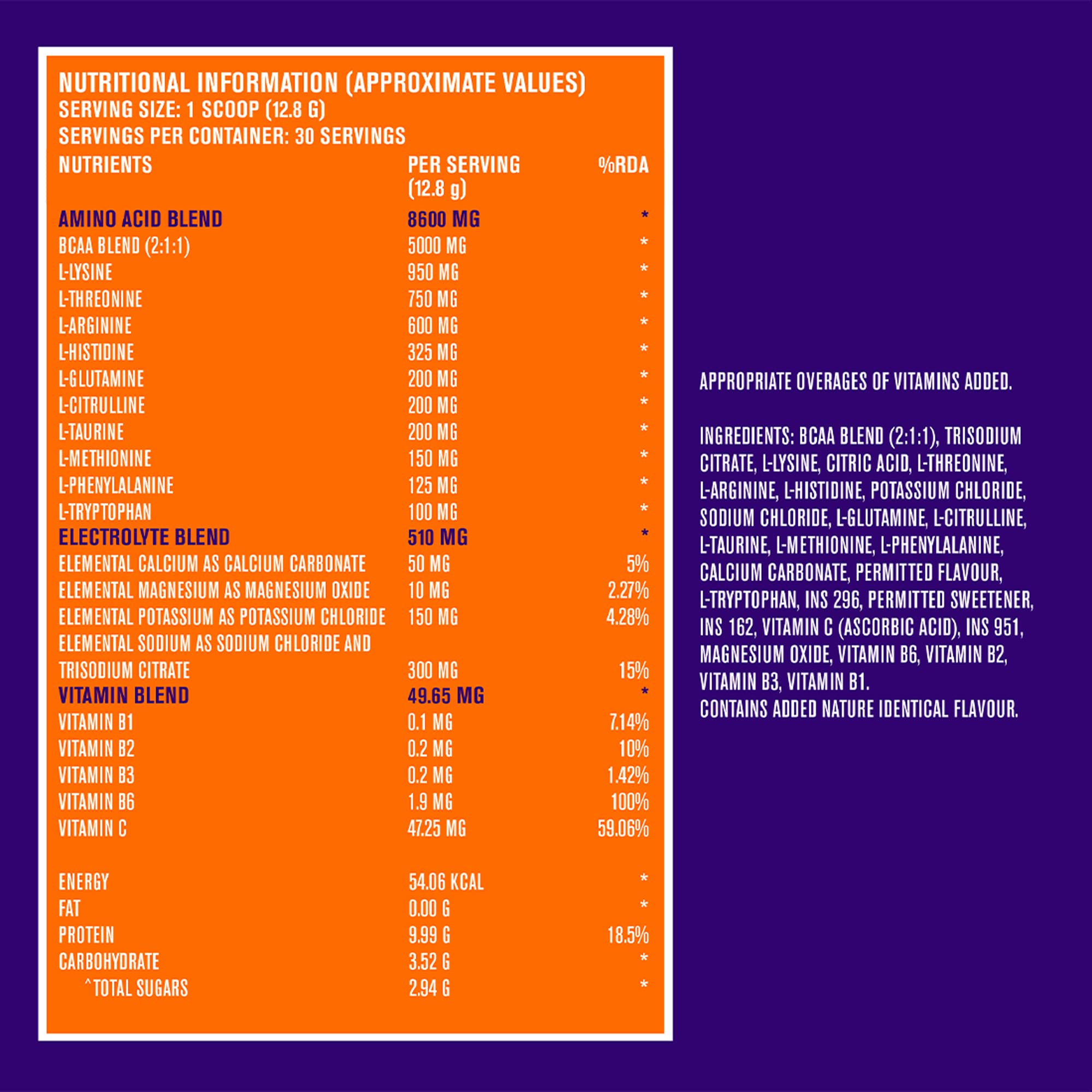 FAST&UP EAA Intra - Training/Workout drink (EAAx9) with BCAA+Electrolyte Blend+Vitamin Booster helps provide Muscle Recovery All 9 Essential Amino Acid- 30 servings (Watermelon Splash), Purple,Powder 3