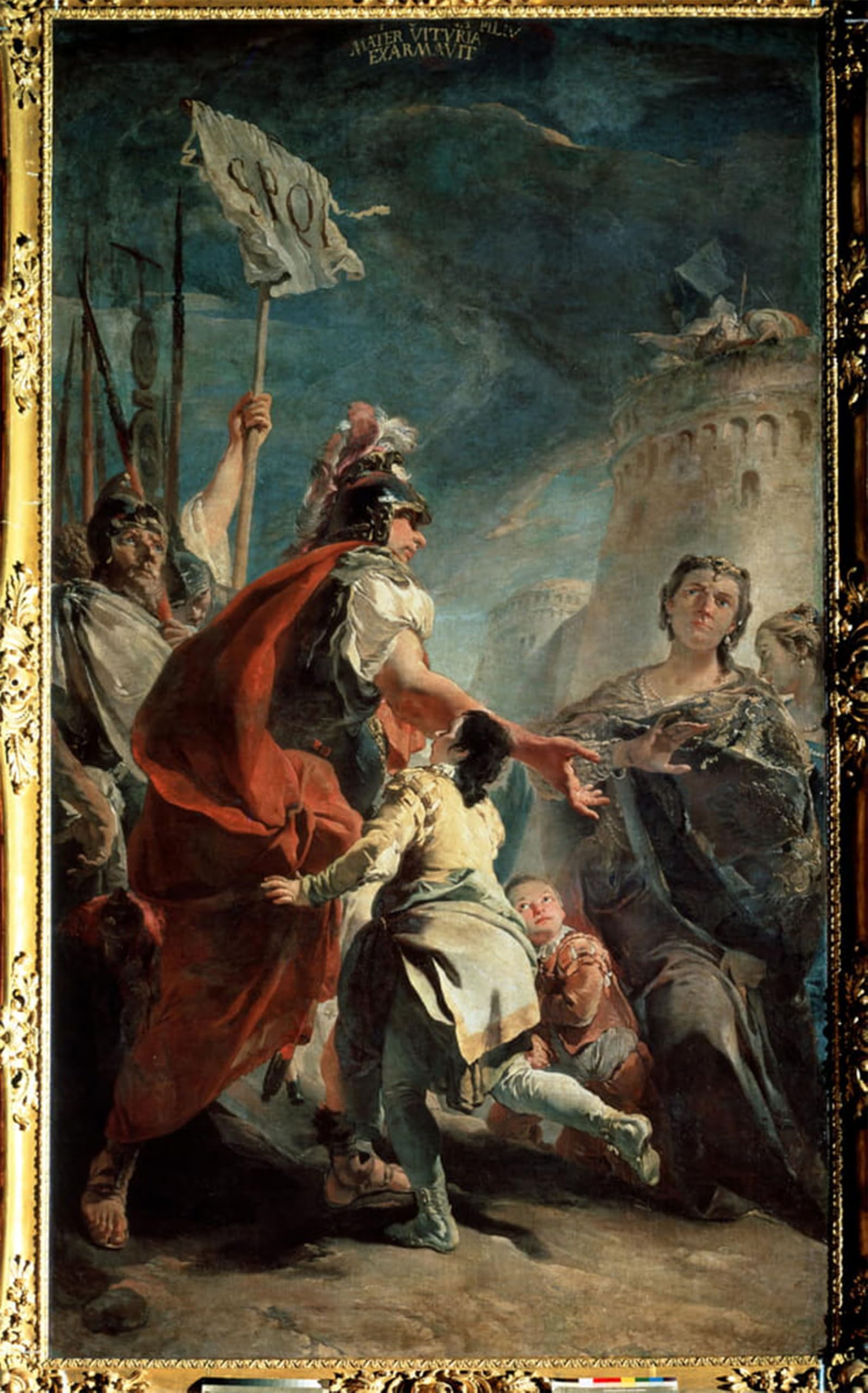 POSTERIIk Vintage Classic Picture Landscape Artwork Coriolanus Before the Gates by Battista Tiepolo Portrait Canvas Painting for Office Home Decor 60x90cm