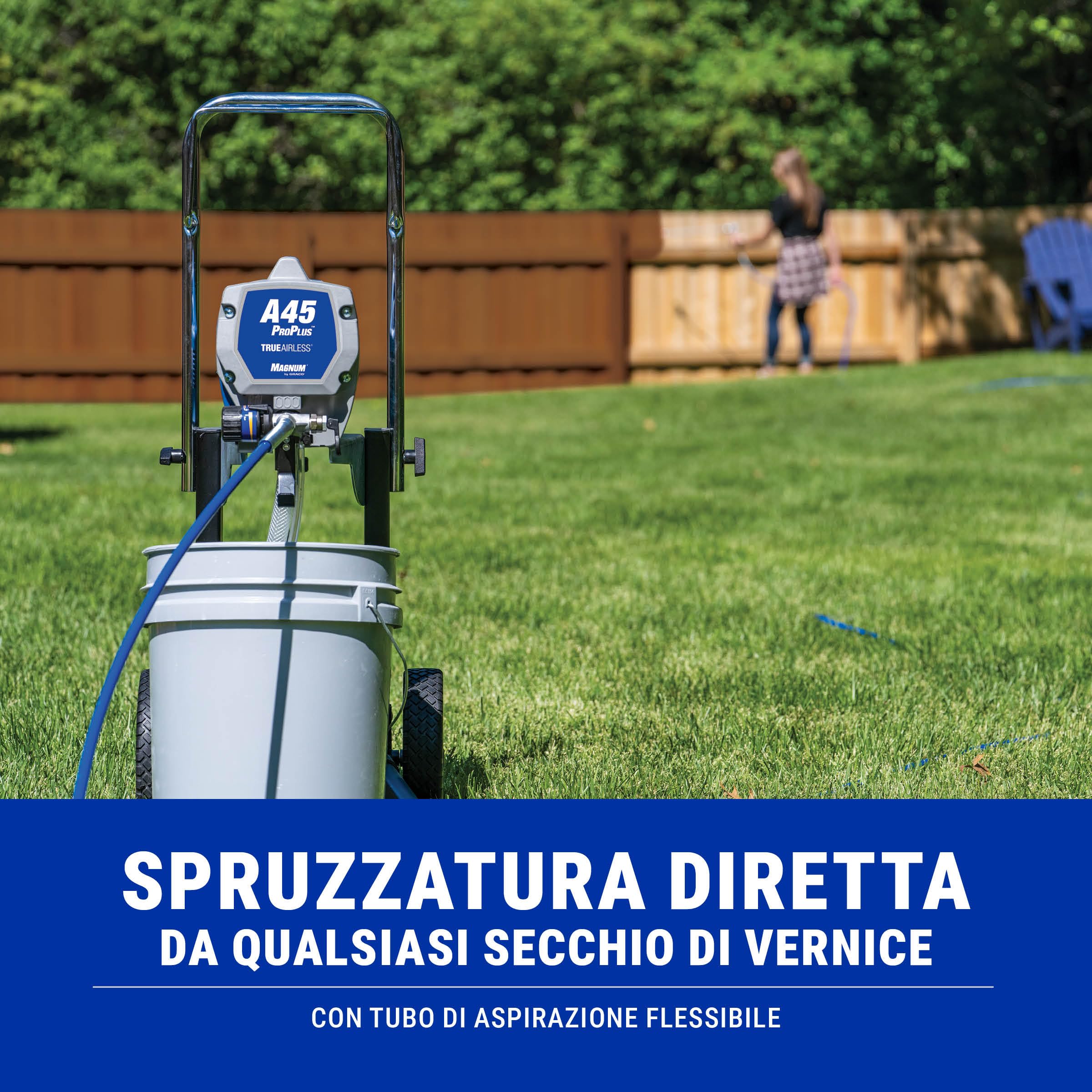 Magnum by Graco 17C245 A45 ProPLUS Spruzzatore di vernice airless, unità potente su ruote, per progetti domestici di grandi dimensioni (portata 1,17 l/min, pressione massima 207 bar)