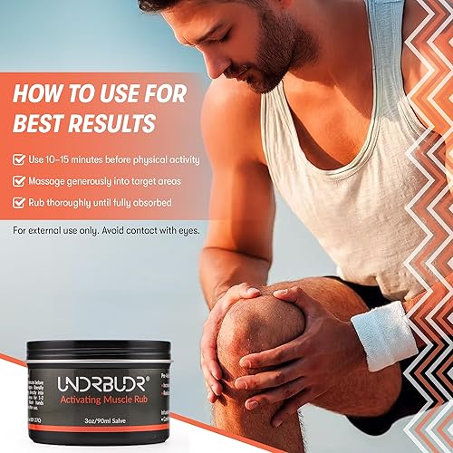 Miniatura 6 de UNDRBUDR Rub muscular activador para preactividad con cayena, árnica y aceites esenciales, bálsamo de 3 onzas