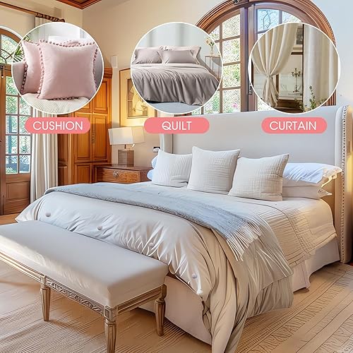 Miniatura 9 de MQUPIN Juego de 16 pasadores de edredón, clips para edredón en el interior, clips de funda de edredón para edredón, cojines, cortinas (flor azul)