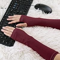 Vista 23 de Allegra K Calentadores de brazo sin dedos unisex de moda clásica