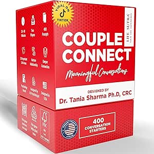 Couple Conversation Games & 400 Activities for Adults, Fun Board Card Game for Adult Couples in Relationship - Birthdays, Wedding, Bridal Shower, Wife Husband Gift, 2 Players Date Night Ideas Gifts